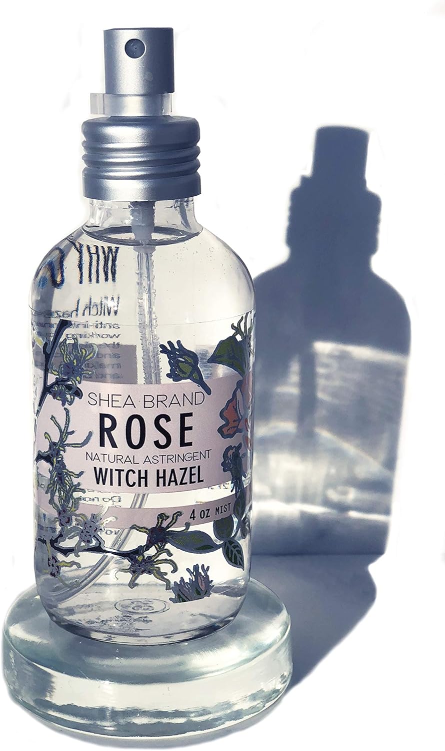 Somebody Rose Witch Hazel Astringent/Toner - Glass bottle, spray nozzle, Vegan