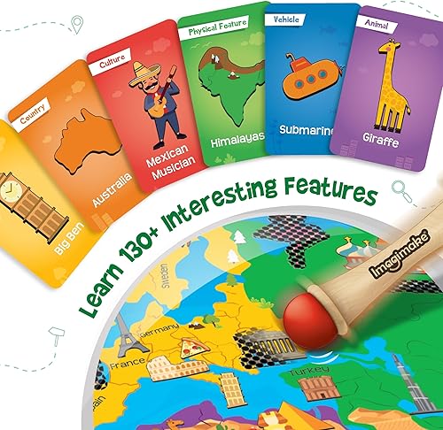 Miniatura 5 de Imagimake Mapology Hidden Quest World Map - Juego de mesa  Deslizamiento y revelación mágica  Juguetes educativos para edades de 5 a 7 y 8 a 12 años
