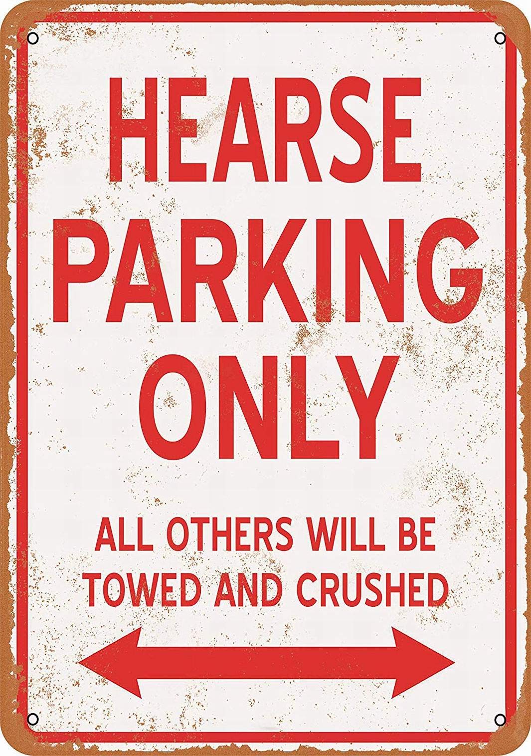 Fsdva 12 x 16 Metal Sign - Hearse Parking ONLY - Vintage Wall Decor Home Decor