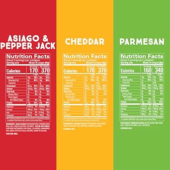 Whisps Cheese Crisps Variety Pack, Protein Chips, 2.12 Oz, 6 Pack | Healthy Snacks, Protein Snacks, Gluten Free, Low Carb Keto Food, Parmesan, Cheddar Cheese, Asiago, Pepper Jack