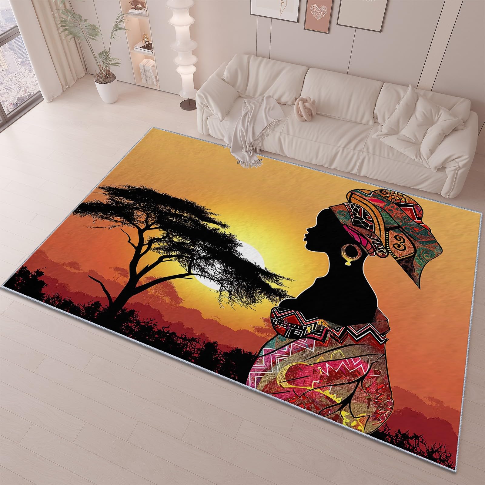 Tapis traditionnel africain pour chambre salon cuisine et décoration