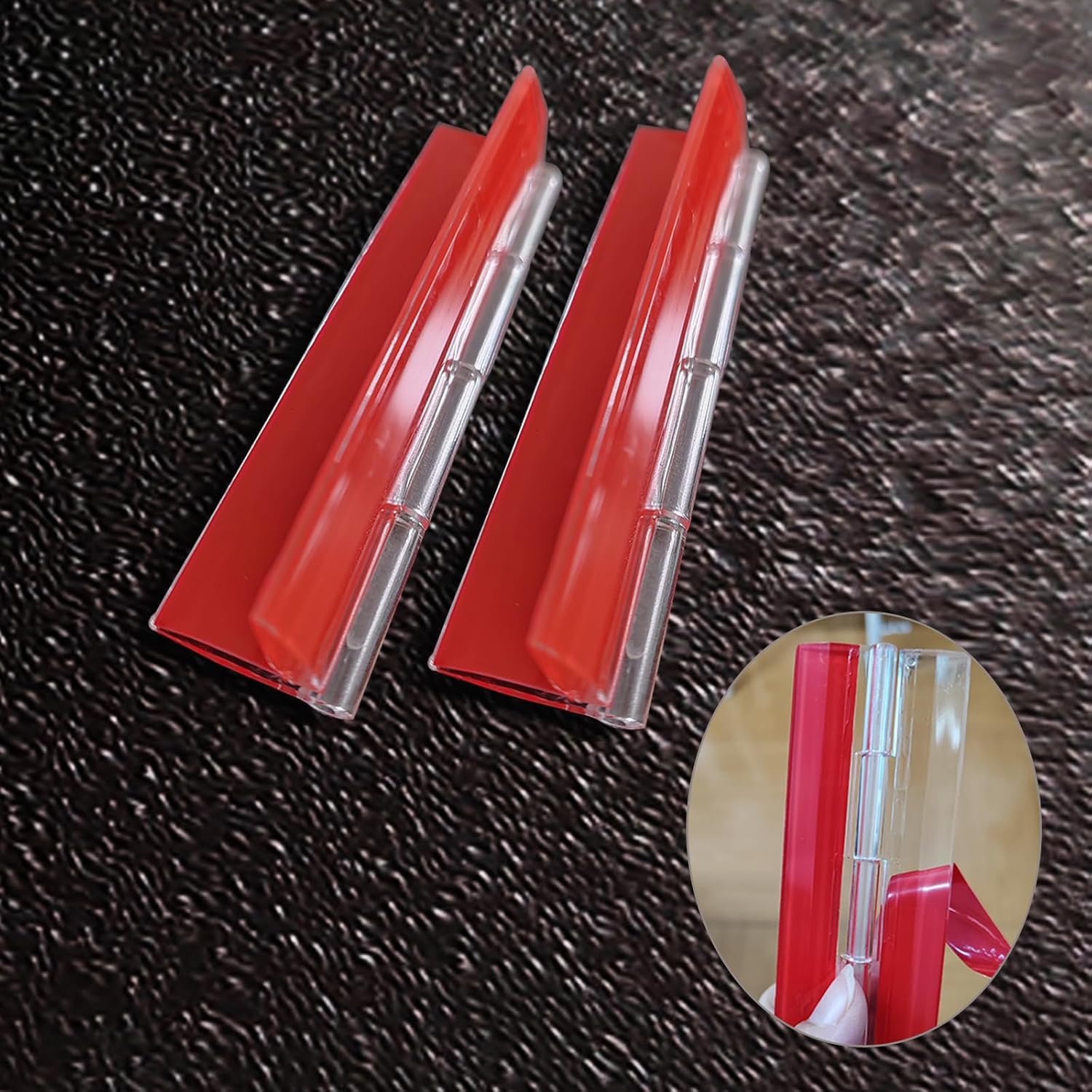 Acrylic Hinges, 2 Continuous Piano Hinges, Flexible Hinges, Replaceable selfAdhesive Piano