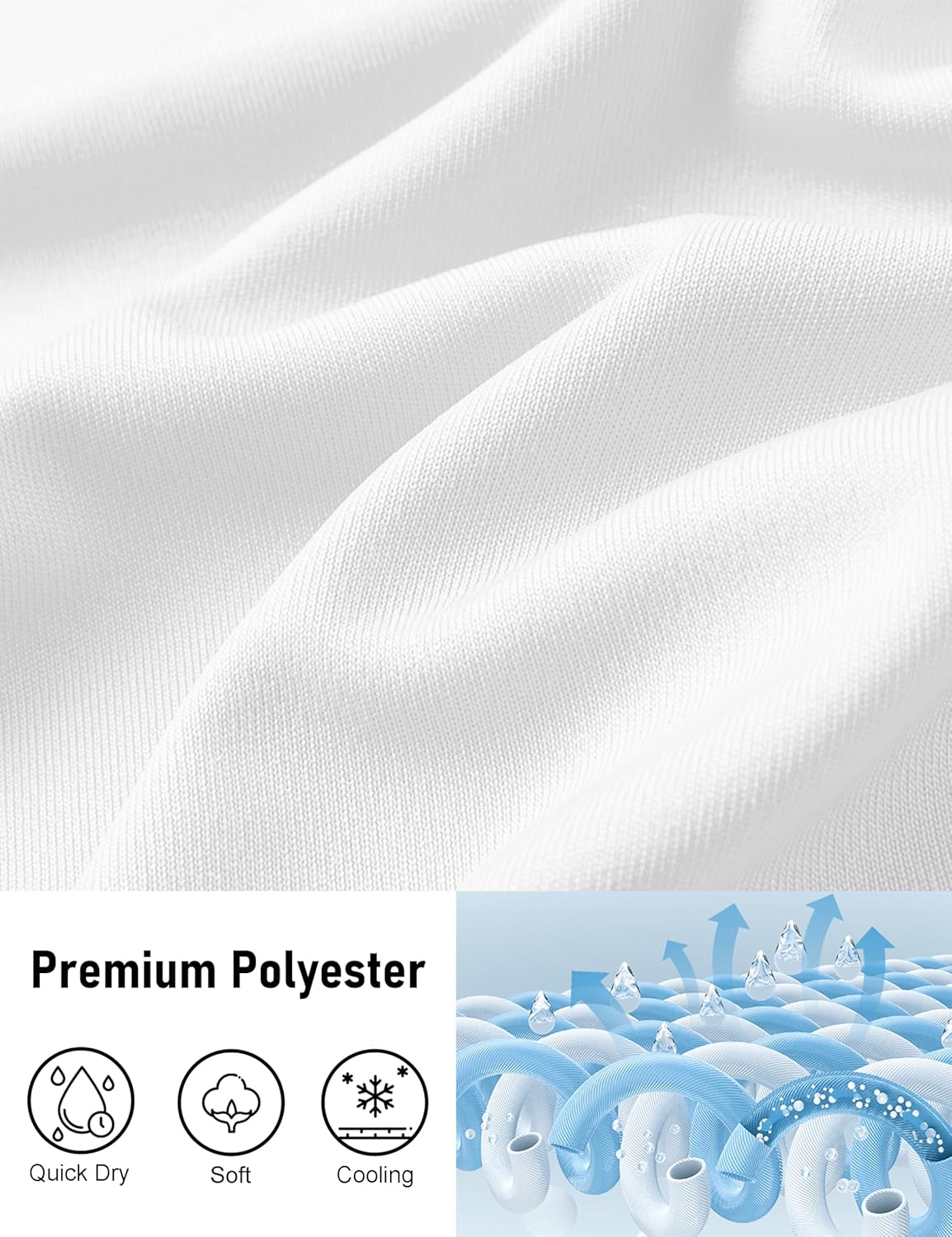 MAGCOMSEN Men's UPF 50+ Sun Protection Shirts V Neck Short Sleeve T-Shirt Quick Dry Swim UV Shirt Summer Workout Rash Guard - Image 5