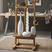 Vista 8 de Velas cónicas en espiral sin perfume, color blanco, 4 velas trenzadas de 7.5 pulgadas, hechas a mano, para cena, boda, decoración del hogar