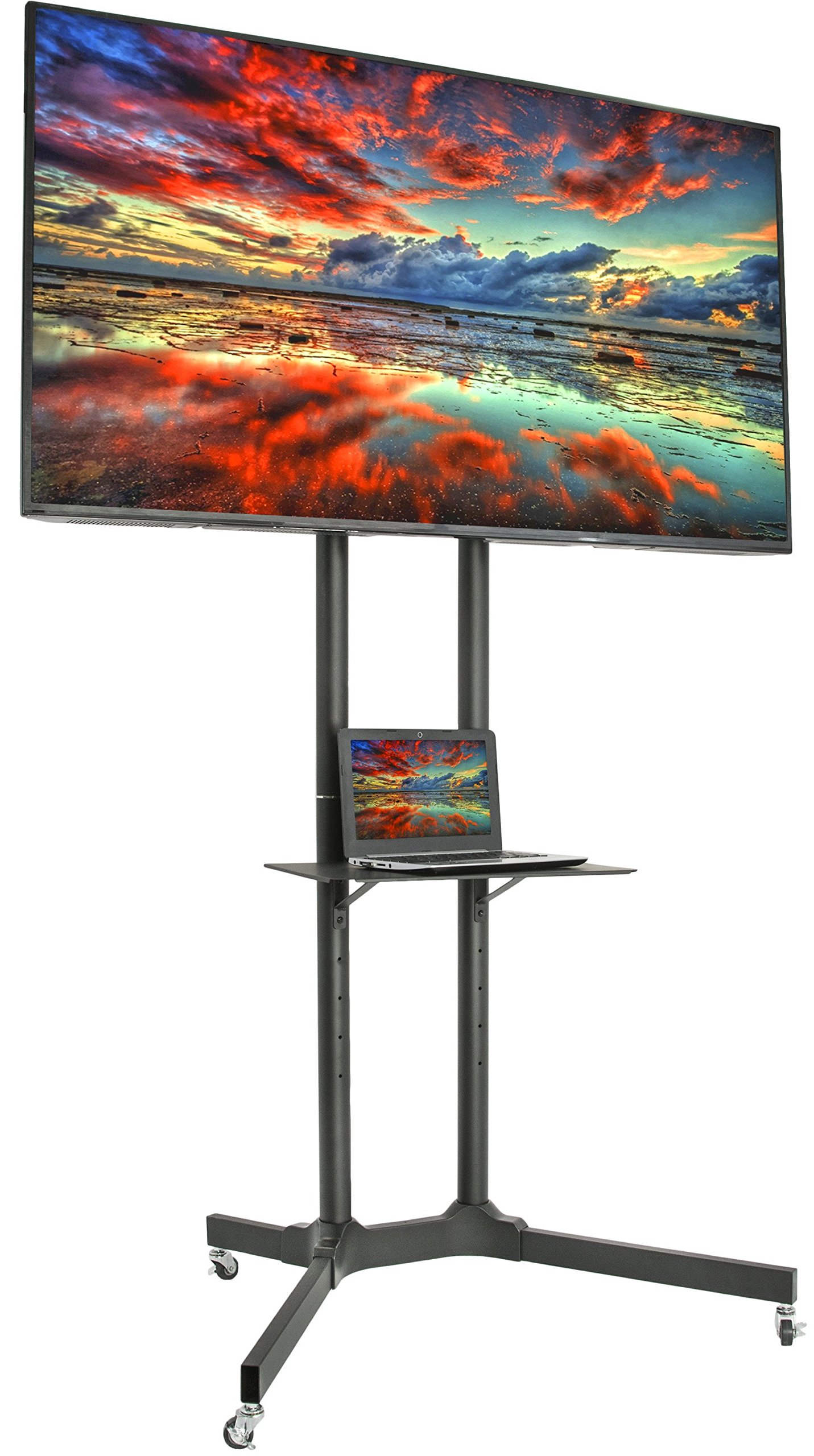 VIVO Mobile TV Cart for 32 65 inch LCD LED Plasma Flat Panel Screen