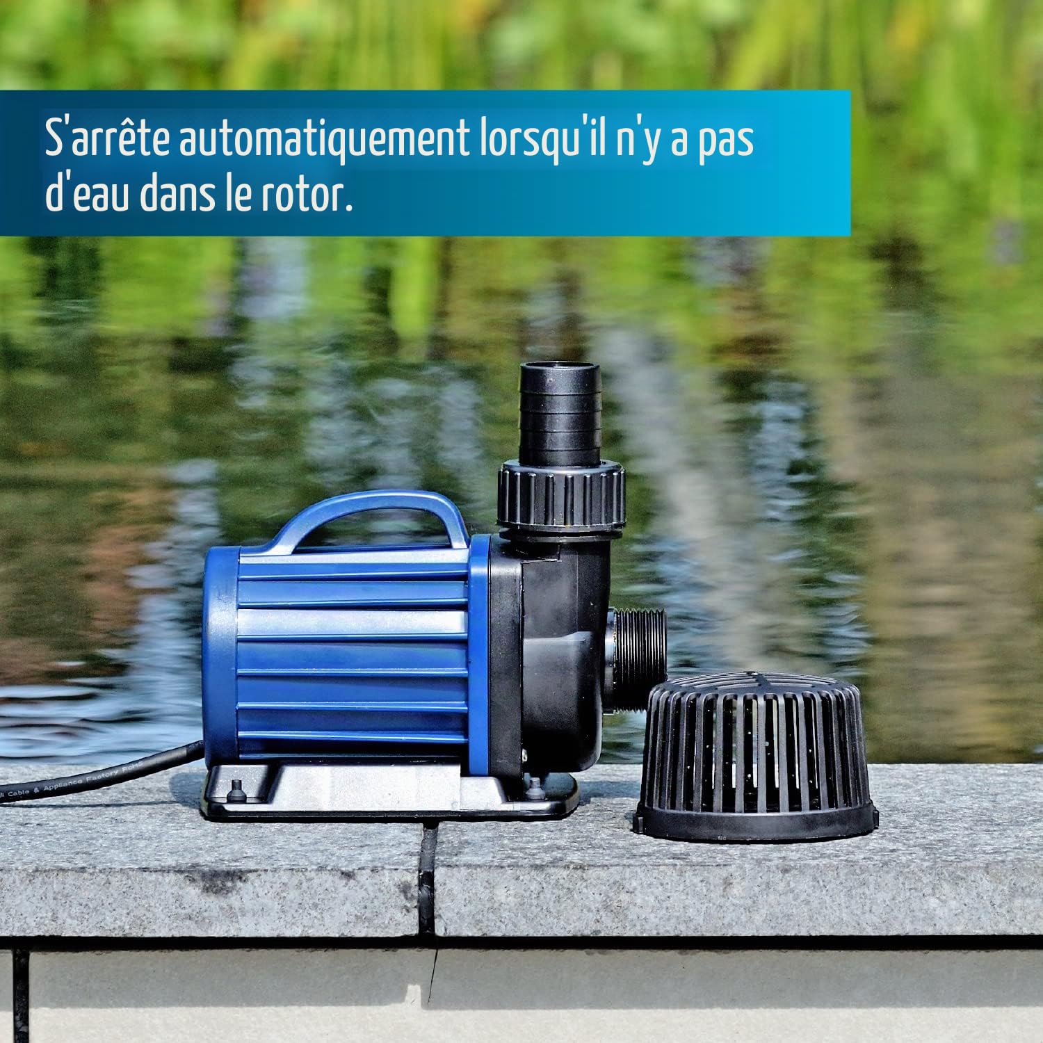 Aquaforte dm 8000 de Filtresde Pompe de Bassin 8 m³H, Hauteur de Refoulement 4,5 m, 70 W, Schwarz
