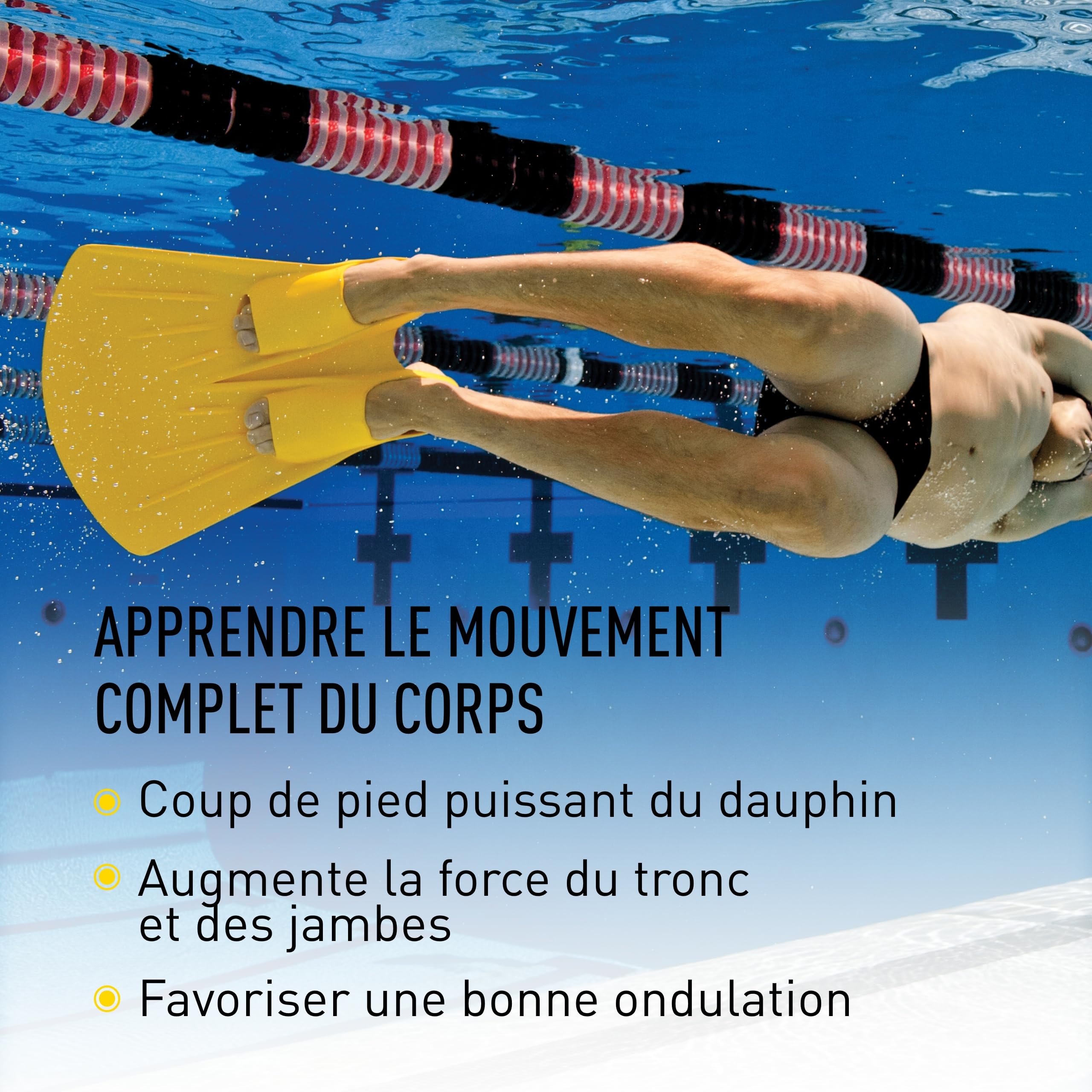 Finis Monopalme Foil, Renforce la Ceinture Abdominale et Les Jambes