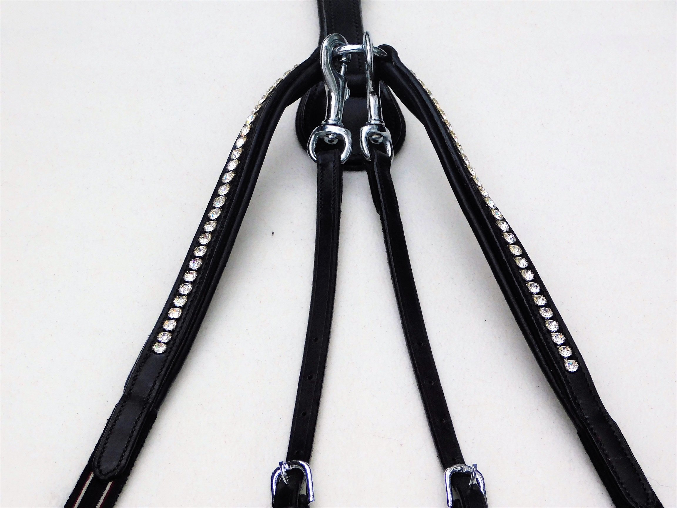 Vorderzeug Hier: Braun Martingal Hilfszügel Deister Glitzer Strass Leder Pony VB WB X Full Tysons (Pony)