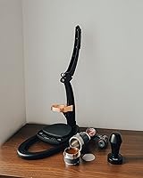 Vista 4 de Normcore Tamper de café con resorte de 1.791 in V4 para Flair Pro, Pro 2, base plana de acero inoxidable 304, mango ergonómico de aluminio