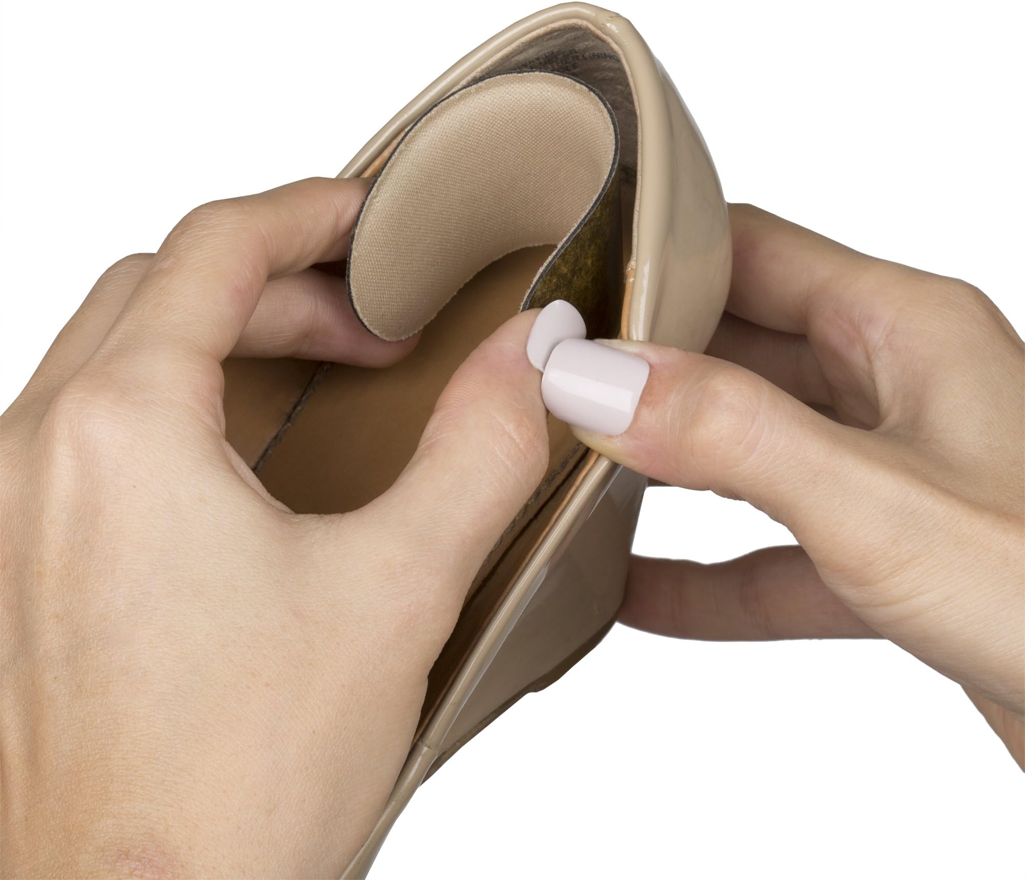 ZenToes Heel Protectors Back of Shoes Cushioned Adhesive Liner Inserts for Men and Women - 8 Count (Tan)