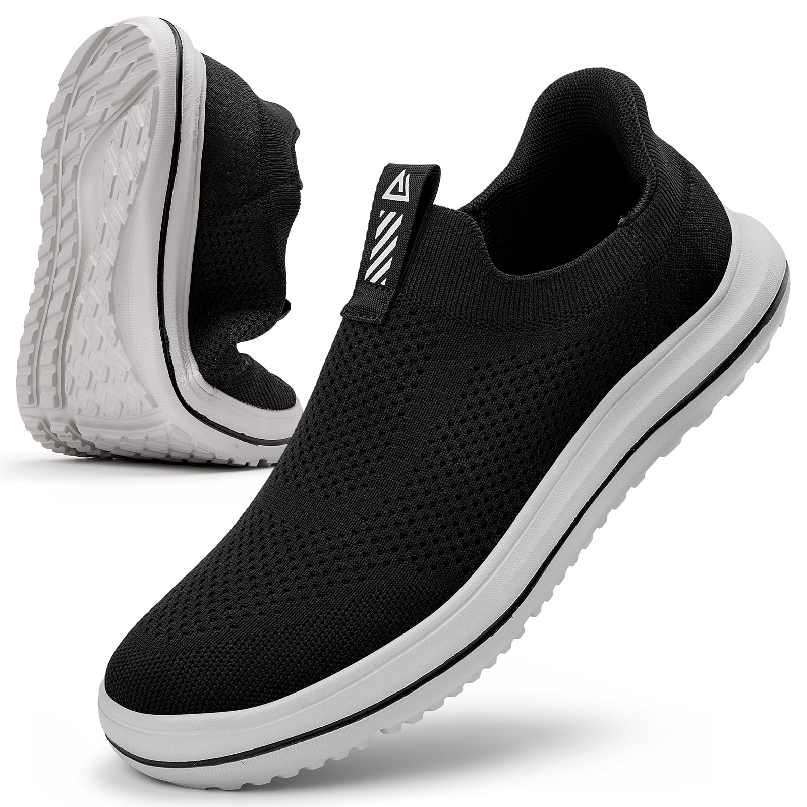 MrToNo Slip On Sneaker Herren Ohne Schnürsenkel Schuhe Hand-Free Laufschuhe Leichtgewichts Atmungsaktiv Outdoor Sportschuhe Freizeit Straßenlaufschuhe