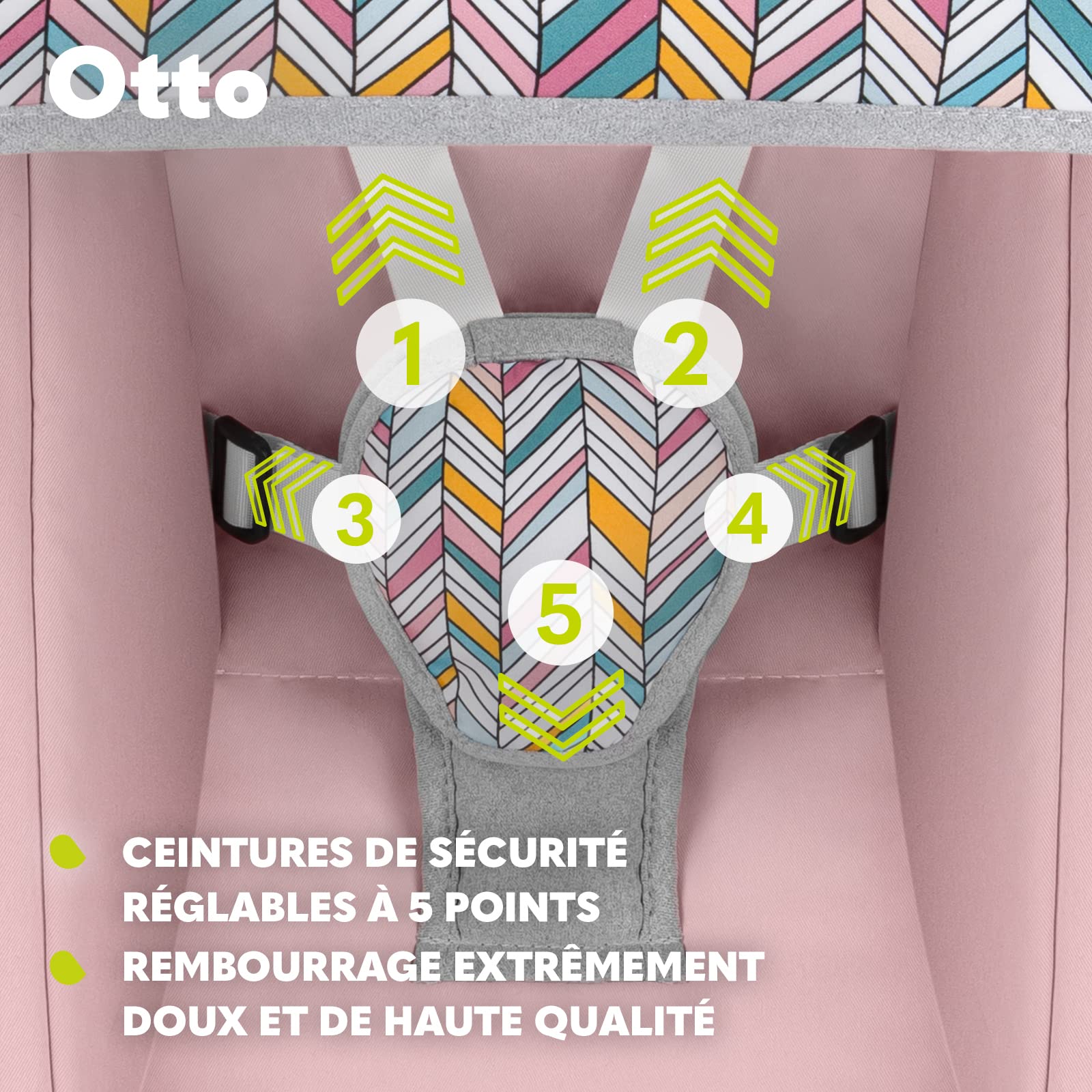 LIONELO Otto transat Bebe balancelle Bebe jusqu'à 9 kg, Jouets interactifs, Sons de la Nature, 5 Vitesses de bercement, Coussin pour la tête, Fonctionnement Silencieux