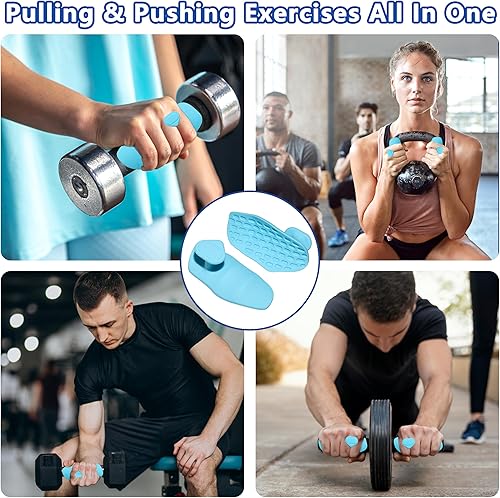 Miniatura 7 de Agarres de silicona para levantamiento de pesas, guantes de entrenamiento para hombres, agarre antideslizante para entrenamiento de gimnasio para