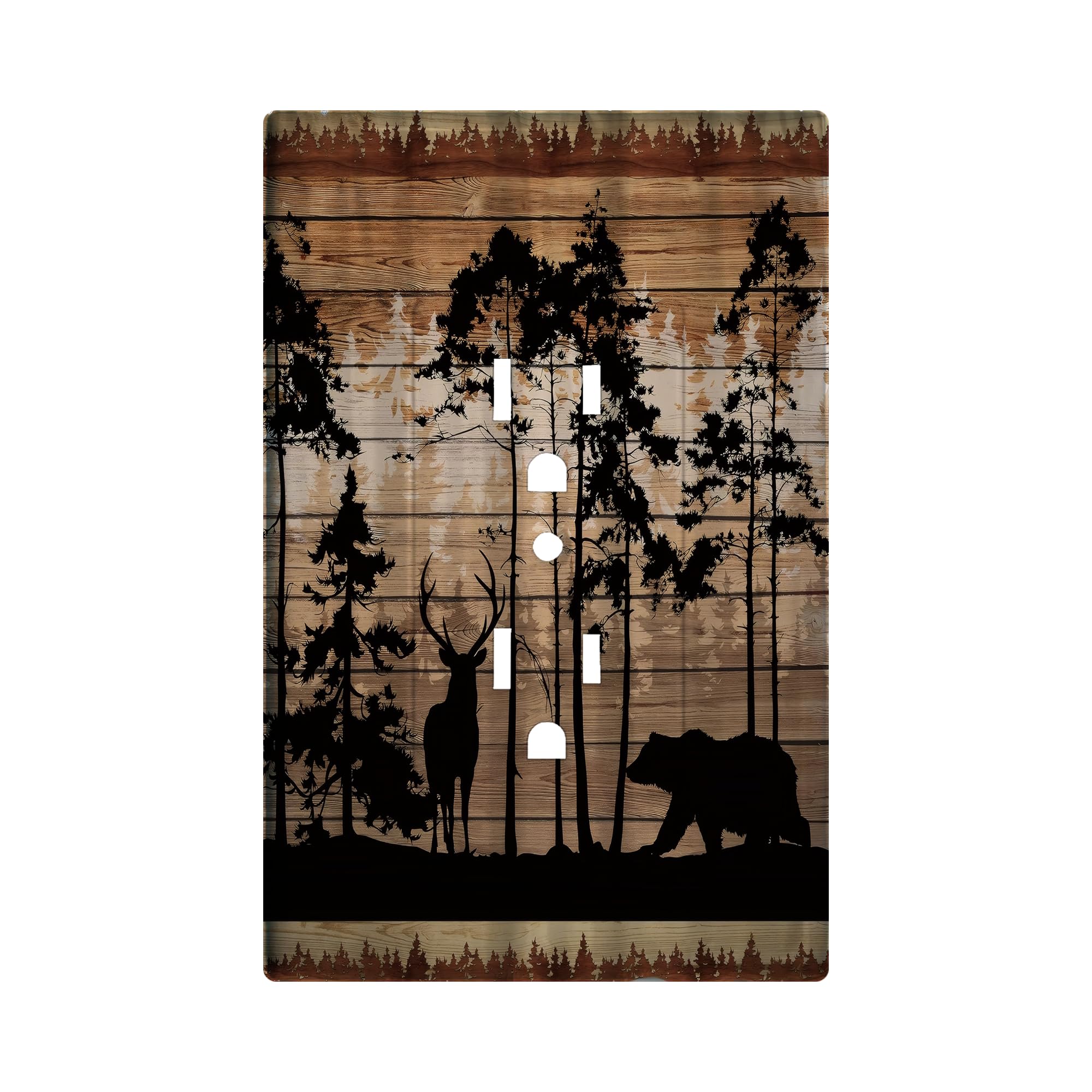 Placa frontal eléctrica decorativa de 1 banda con acabado premium estilo montaña alpina