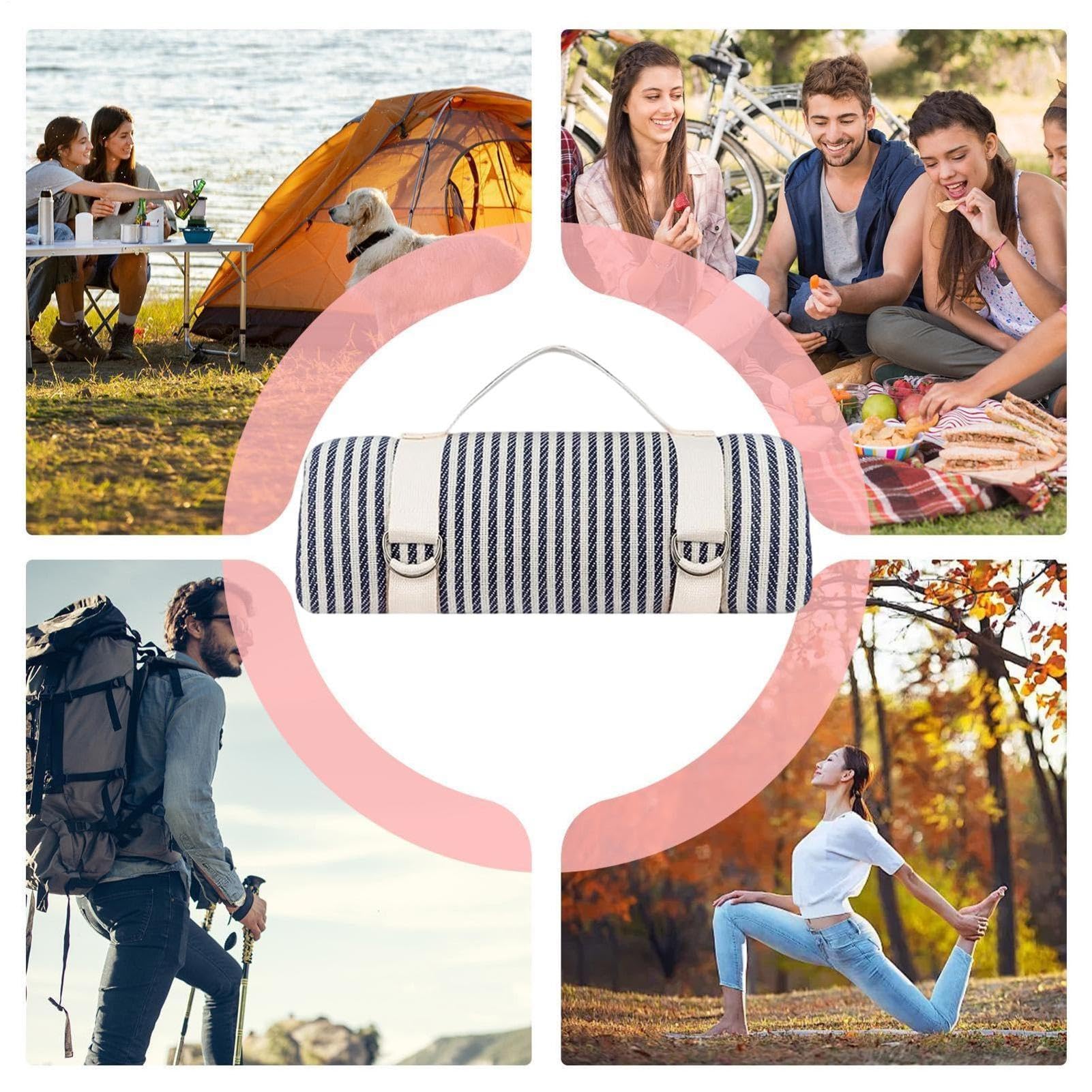 Coperta picnic all'aperto Coperta Impermeabile Antisabbia Pieghevole Da | Stuoia Antiscivolo da Escursionismo Per Backpacking Campeggio Attività All'Aperto Viaggi Vacanze Patio E Giardino