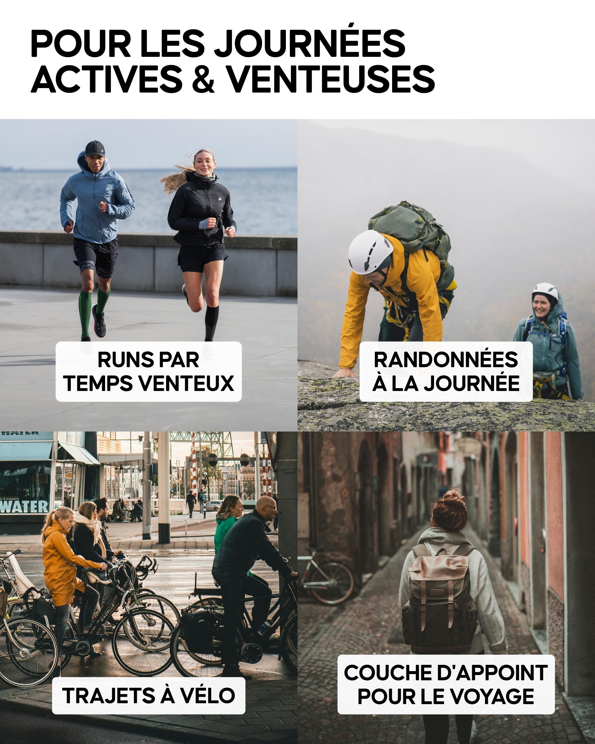 DANISH ENDURANCE Veste de Running Réfléchissante pour Femme,Capuche Ajustable, Bleu, XL
