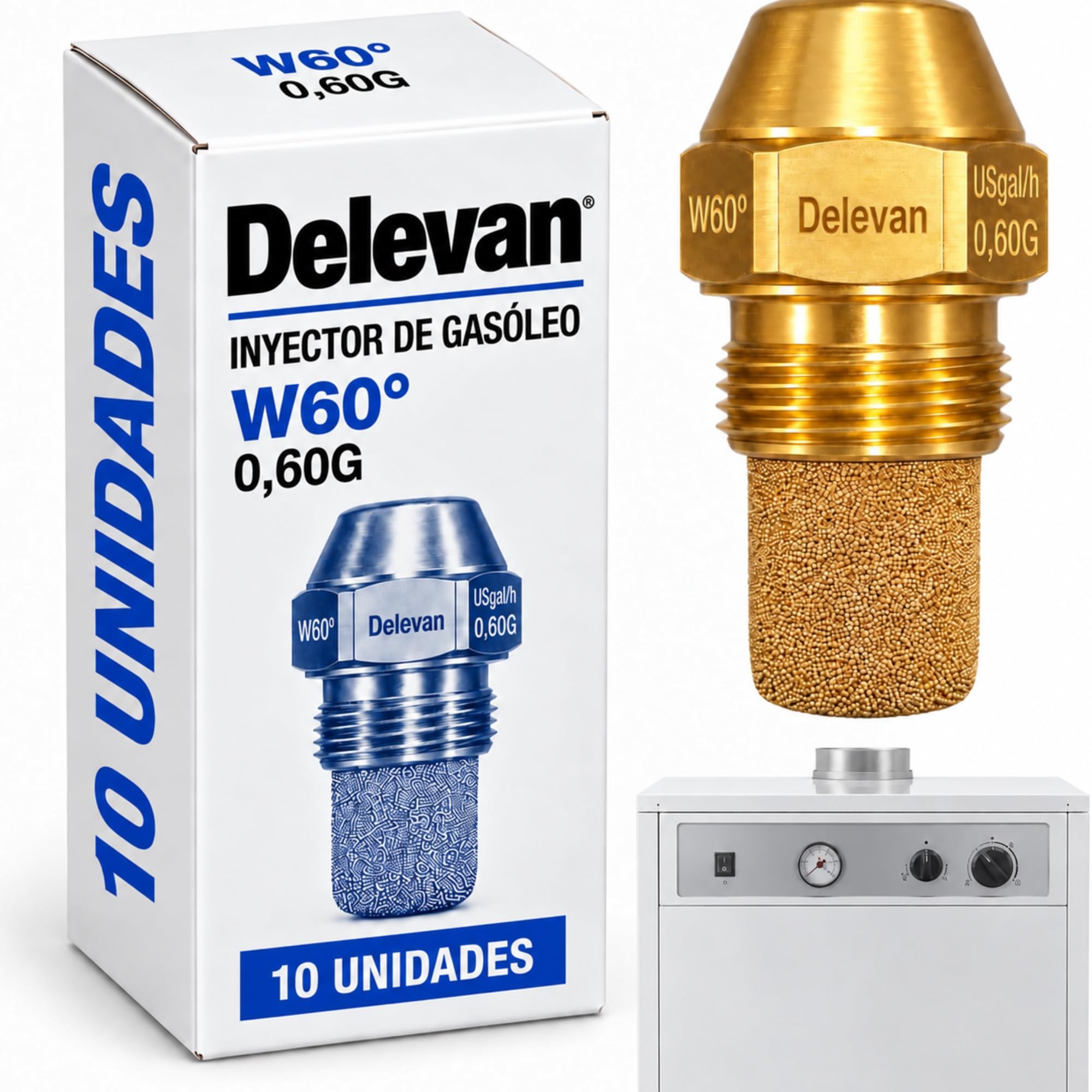 Inyector de gasoleo Delevan, Boquilla pulverizador, W60º | 0,60 gal/h - imagen 1