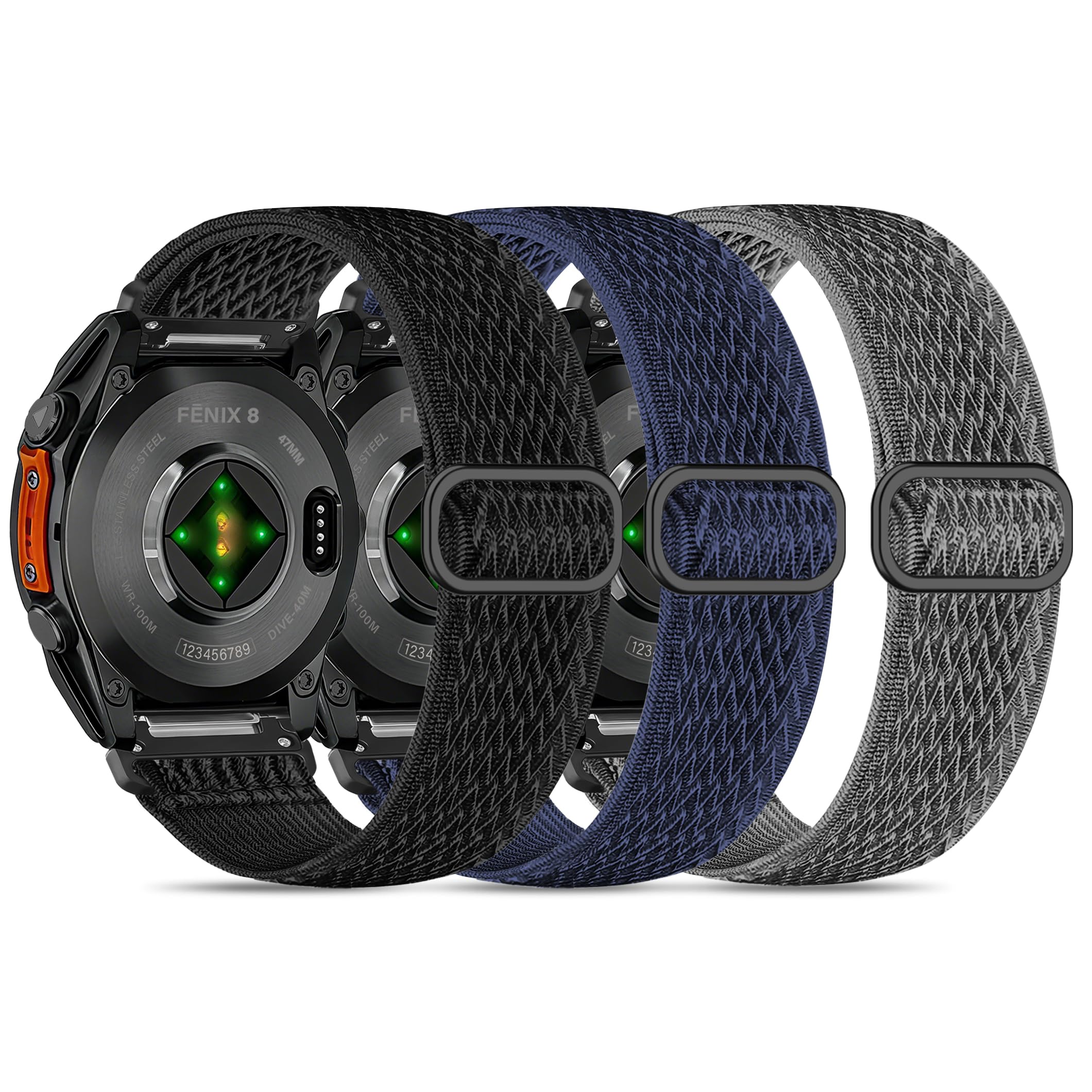 Photo 1 of Farluya 3-Pack 22mm Nylon Sport Watch Bands