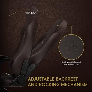 noblechairs Hero Gaming Chair/Office Chair with Lumbar Support, PU Hybrid Leather, Java Edition