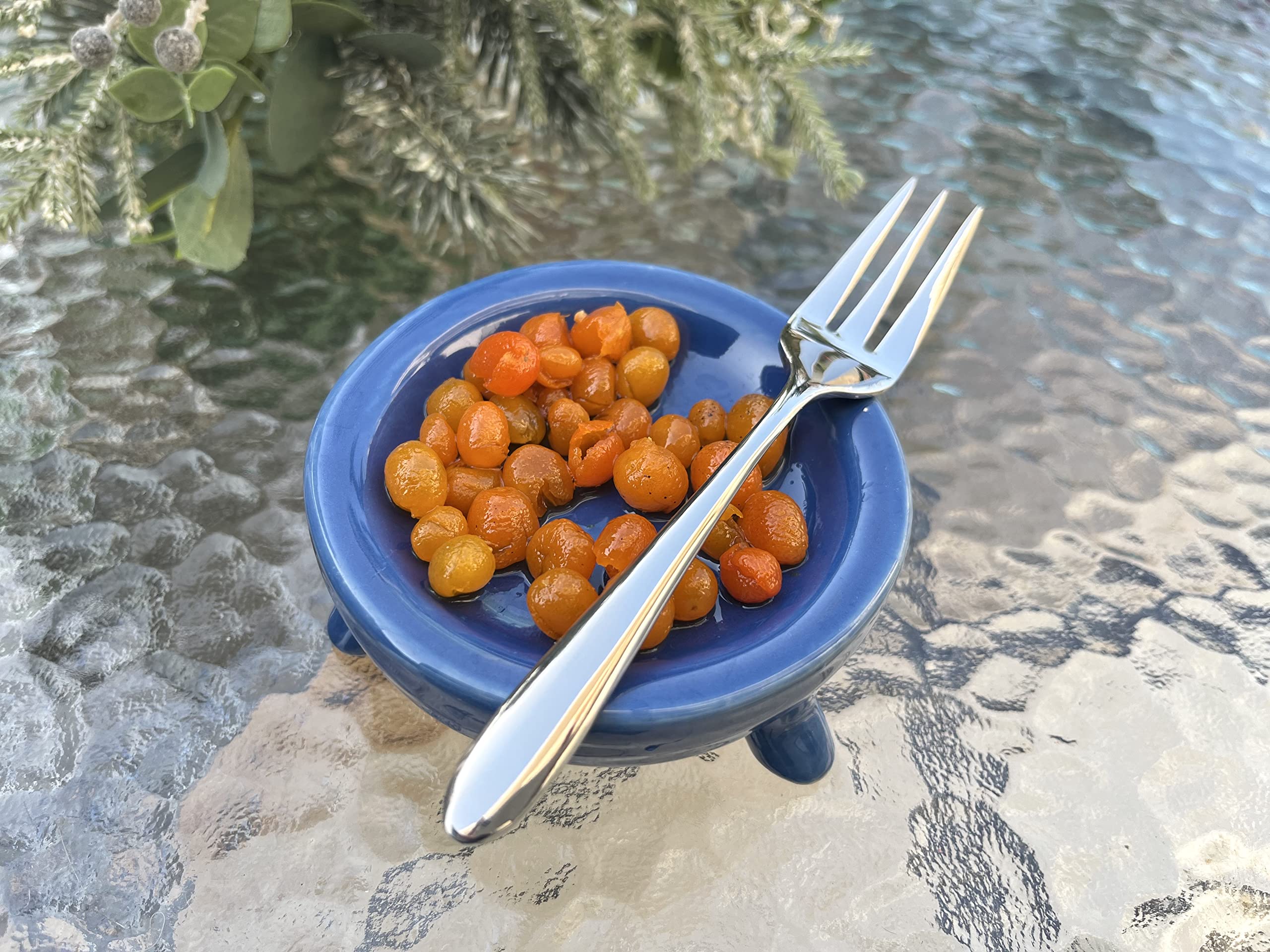 Appetizers - Tenedores para tartas de postre, 12,7 cm, material de grado alimentario, acero inoxidable 18/10, 3 dientes, mini tenedores para ensalada y frutas, juego de 6