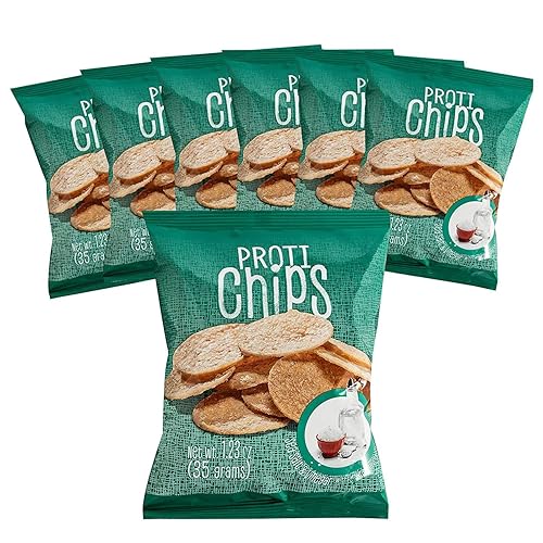 Miniatura 3 de Proti Fit - Chips de proteína Barbecue Proti, 0.51 onzas de proteína, bajas en calorías, bajas en grasas, bajas en carbohidratos, alta fibra, sin