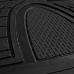 FH Group Heavy Duty Tall Channel F11311BLACK Rubber Floor Mat Black Full Set Trim to Fit