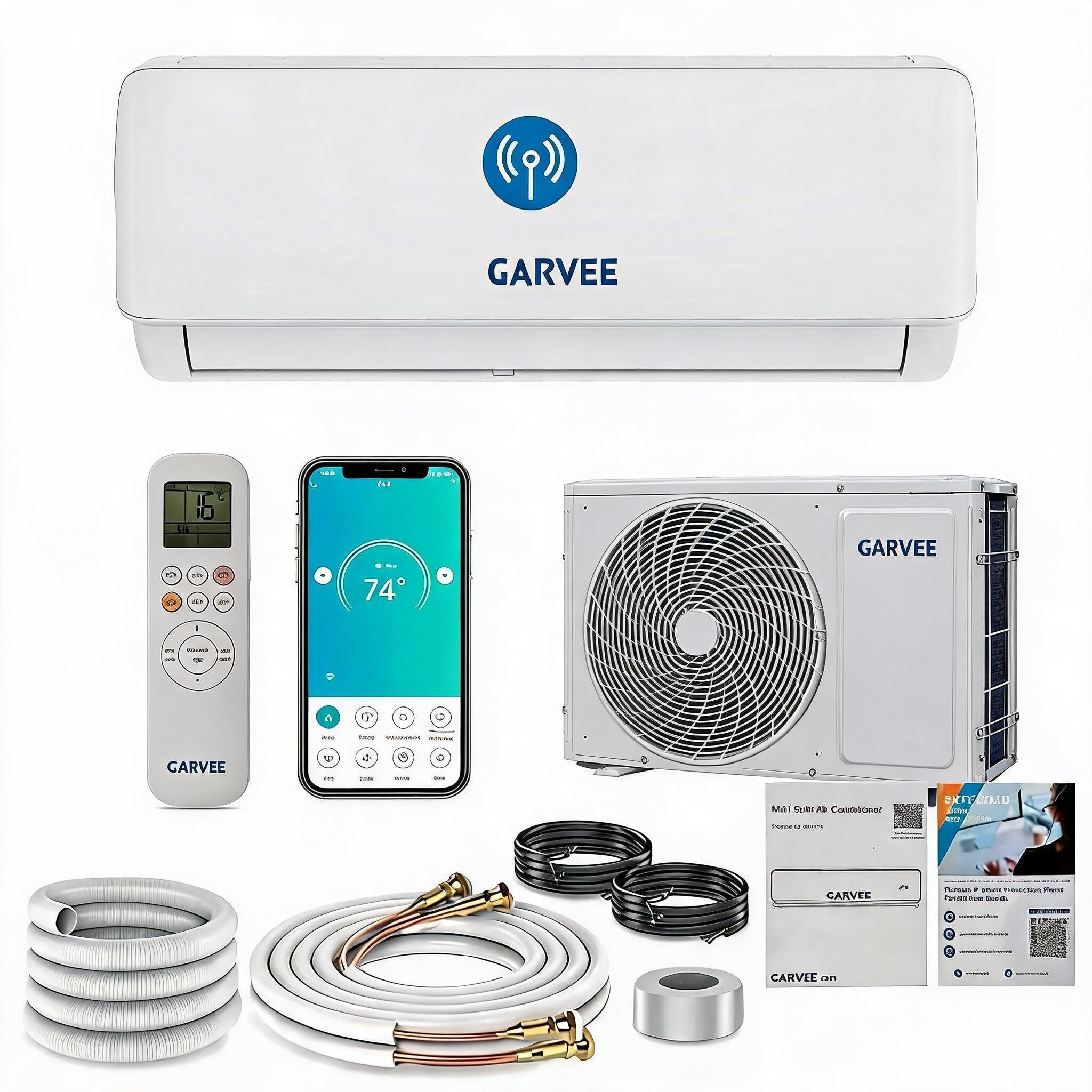 Climatiseur split fresque Inverter 18 000 BTU A++ (R32) - Pompe à chaleur chaud/froid - Silencieux, contrôle Wi‑Fi via app - 220–240 V - Couleur : With WiFi - Norme : European standard