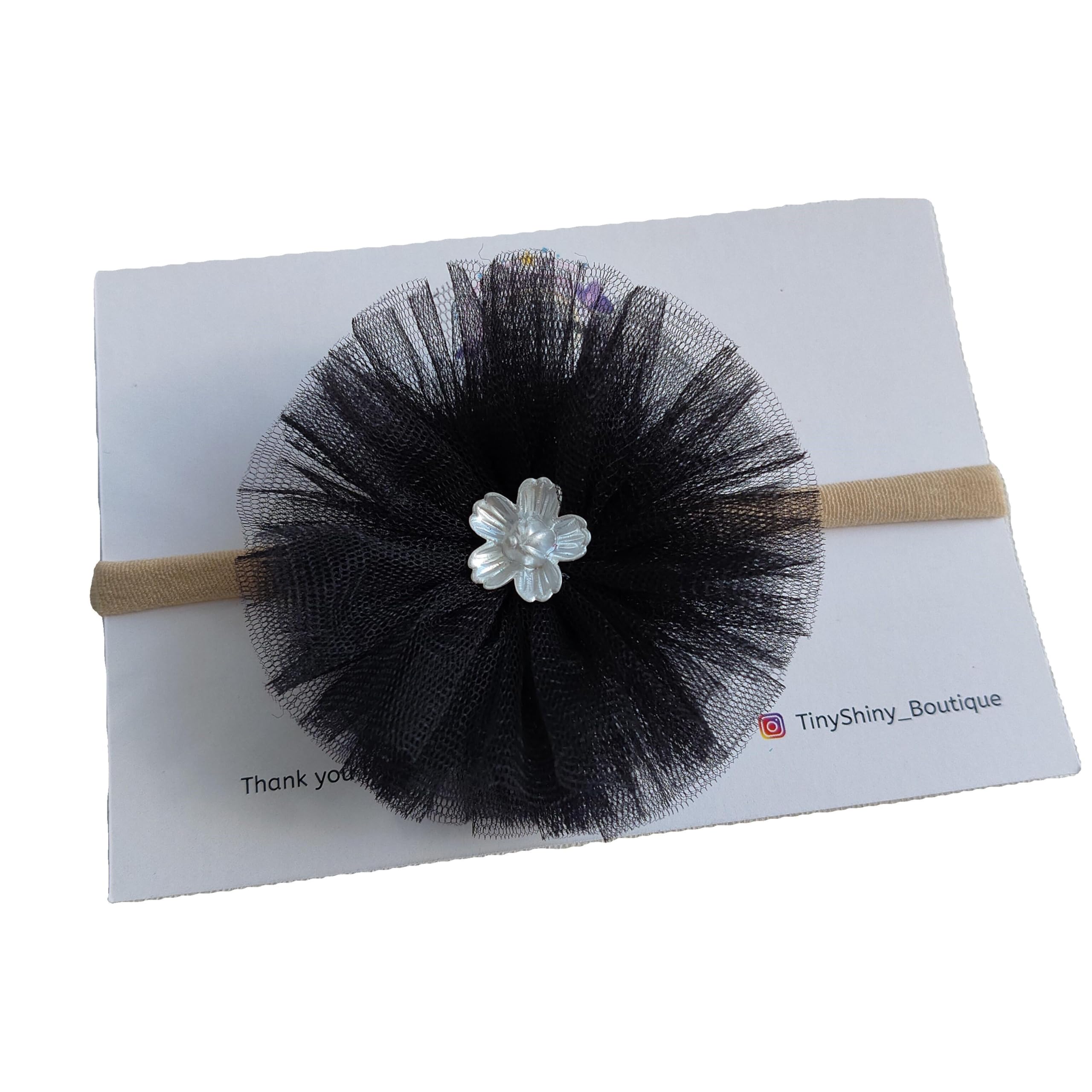 TinyShiny_PomPom Bow with Baby soft headband-picture-11