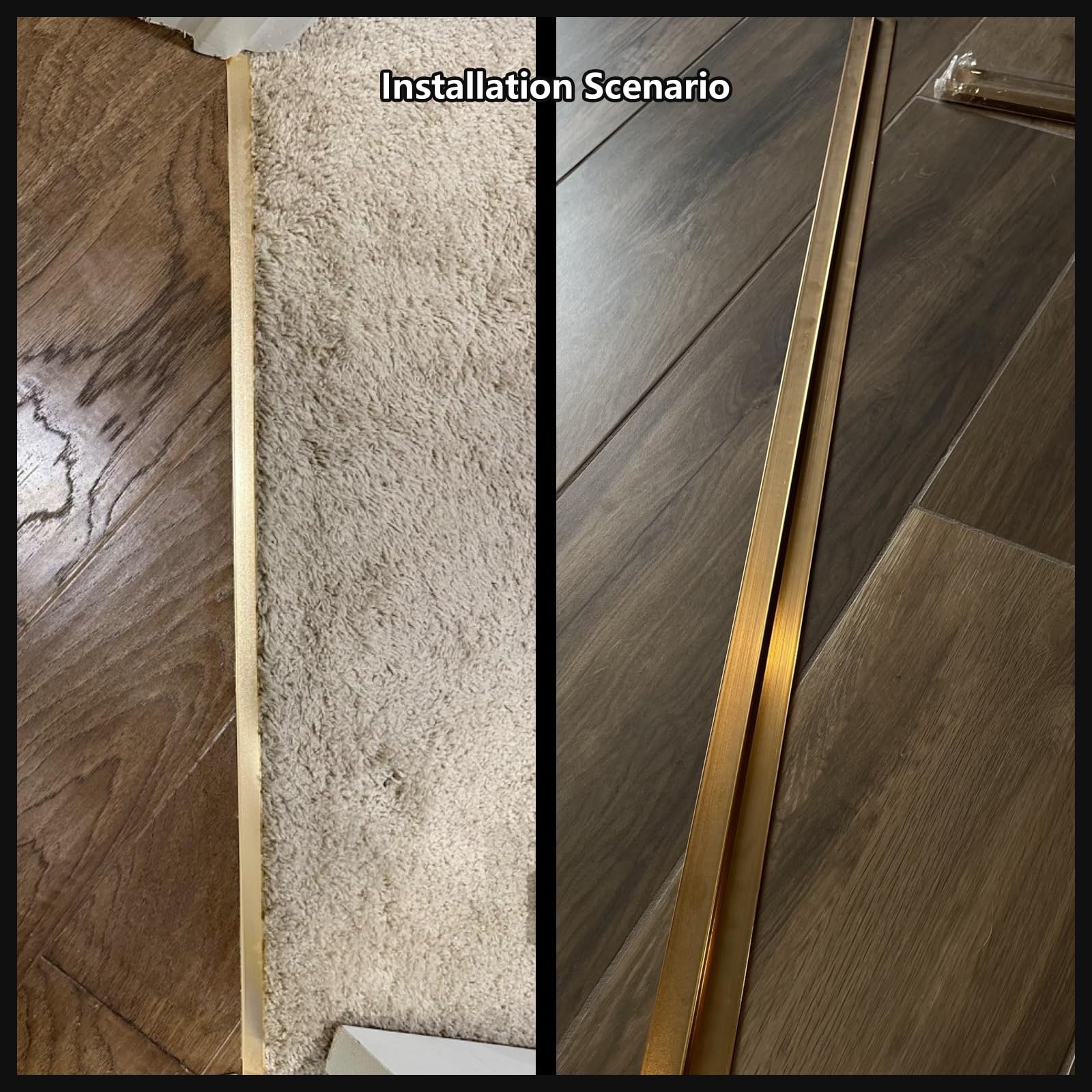 Aluminiowa listwa przejściowa do podłogi – osłona szczeliny T-Molding, przycięta listwa ścienna do bezszwowych rozwiązań podłogowych