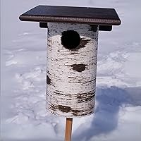 Vista 9 de DutchCrafters Pole Mount Gilbertson Bluebird House with Removable Base, Durable Weatherproof Birdhouse Blue Bird Nesting Box for Outdoors