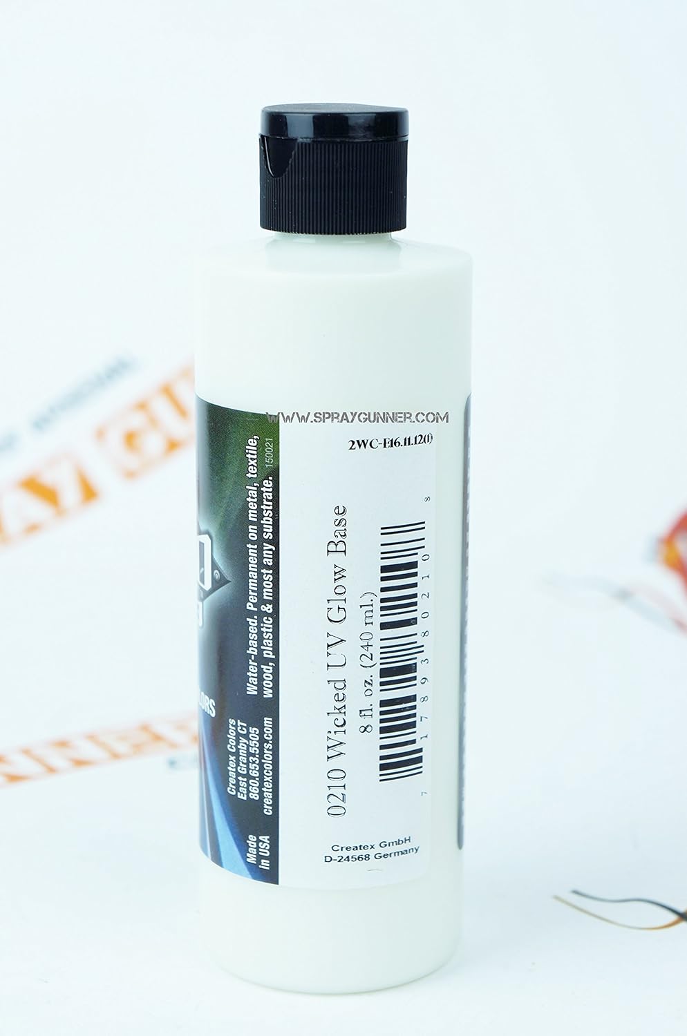 Createx Wicked Colors W210 Glow Base 8oz. Water-Based Universal Airbrush Paint. by SprayGunner