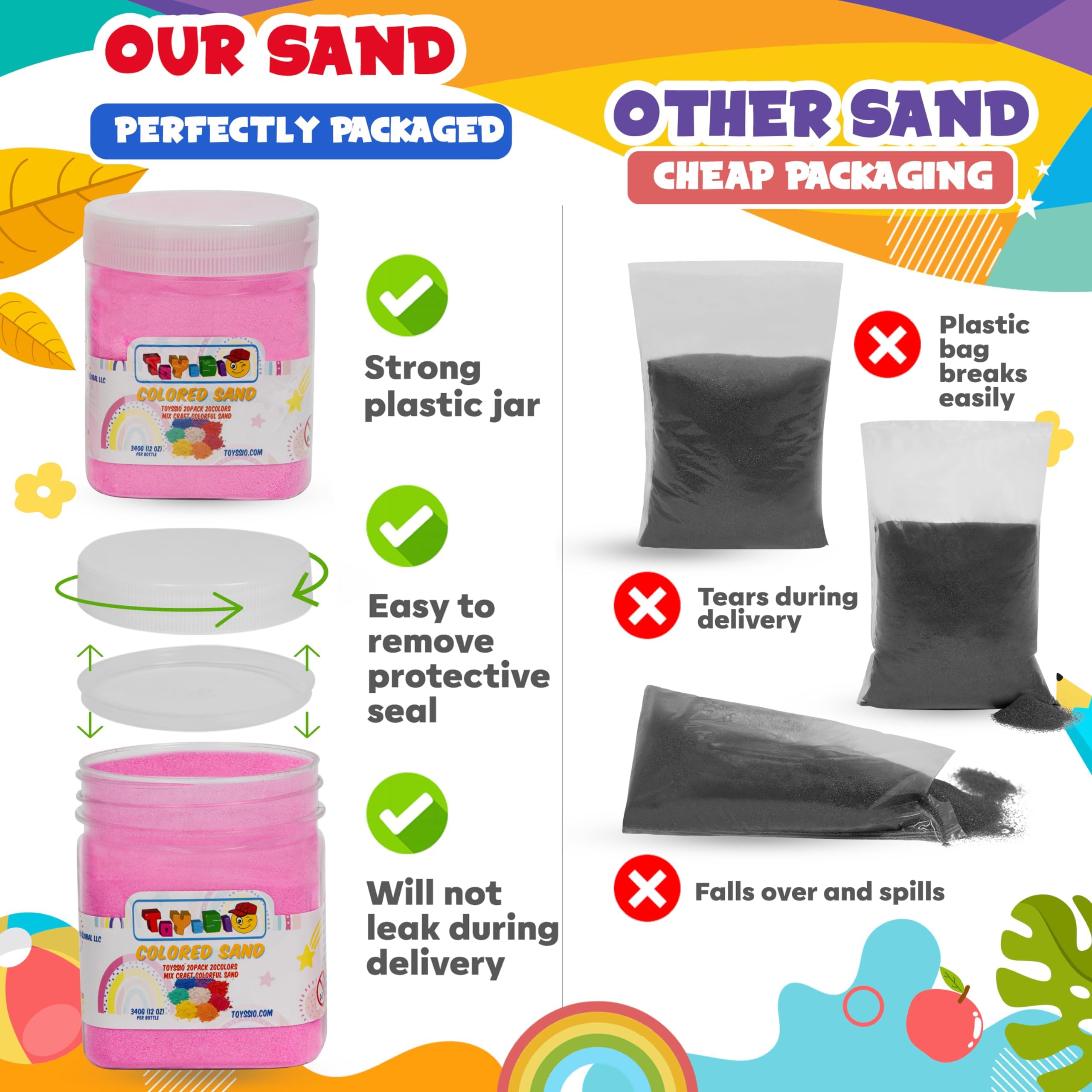 Amazon.co.jp: Toyssio サンドアート用カラーサンド バルクカラー