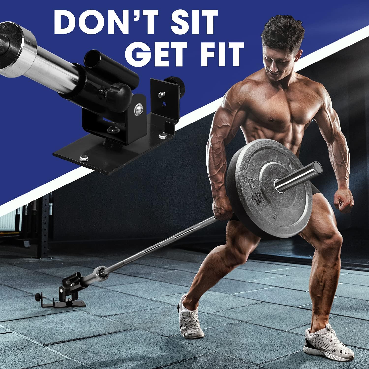 Yes4All Deluxe T-Bar Row Platform – Full 360° Swivel & Easy to Install – Fits 1” Standard and 2” Olympic Bars : Sports & Outdoors