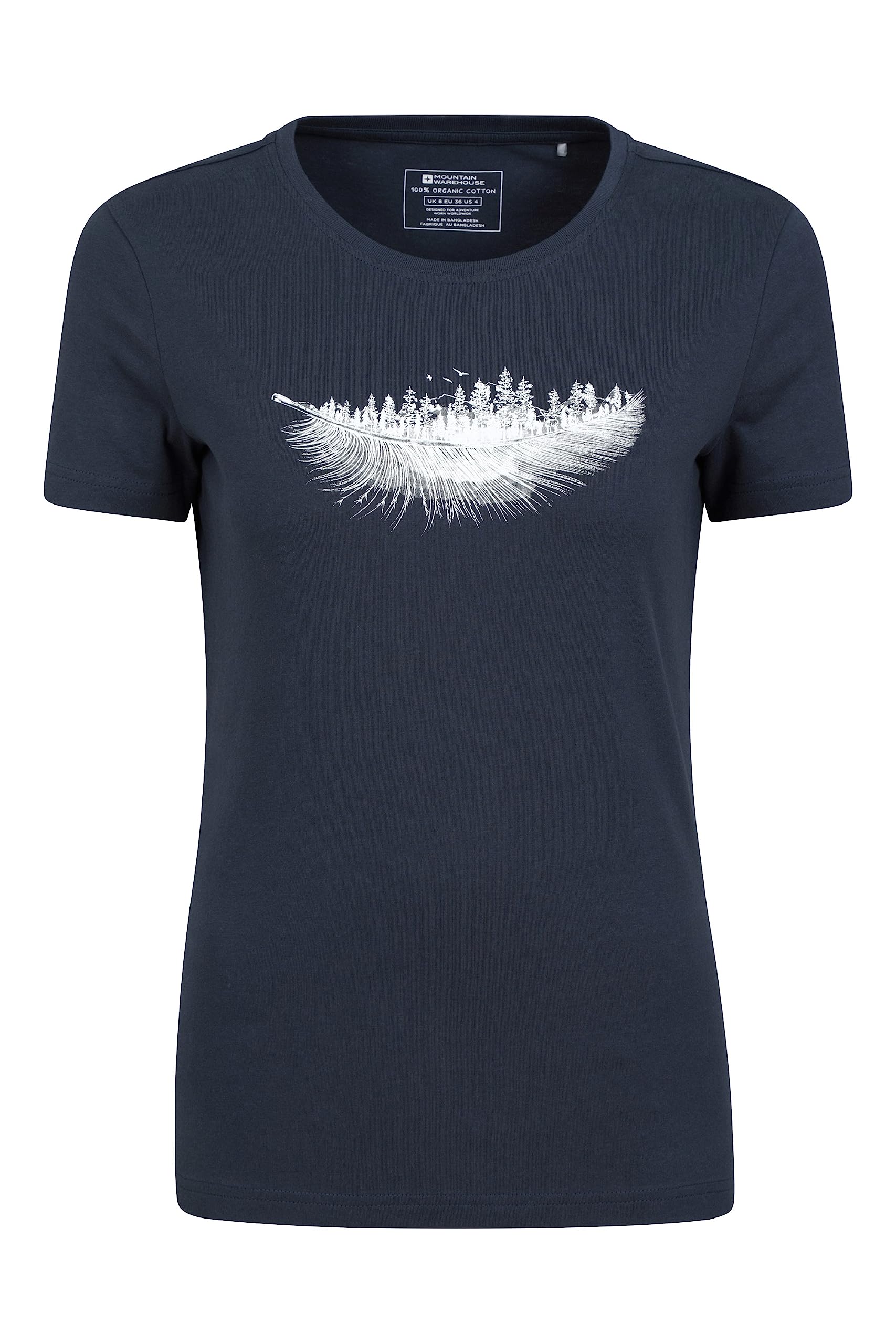 Mountain WarehouseSurf Scene Womens Organic T-Shirt - Breathable & Lightweight Ladies Top Print - Best for Autumn, Winter, Outdoors & Everyday wear