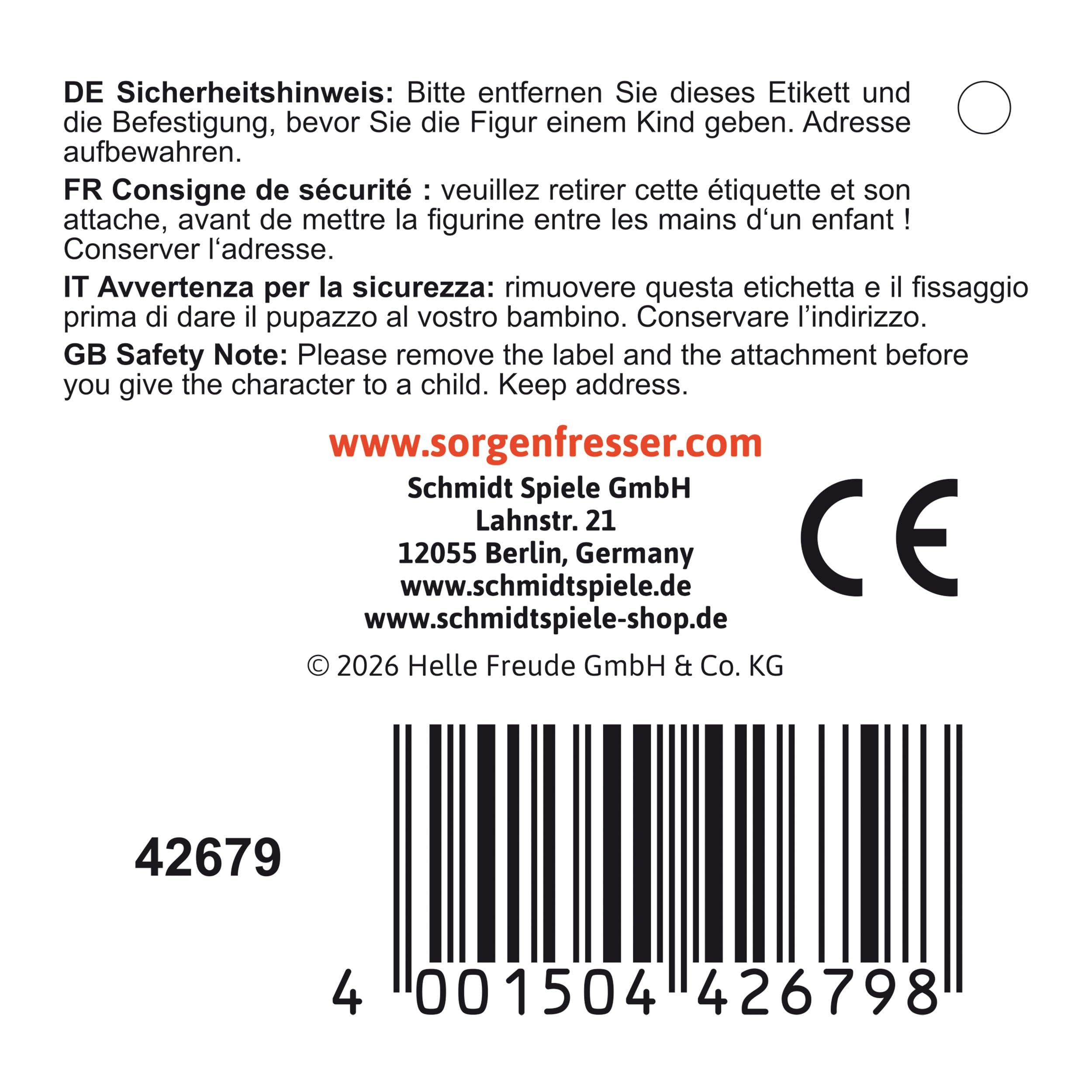 Schmidt 42679 Sorgenfresser Flip Plüschfigur, 19 cm – Ansicht 2