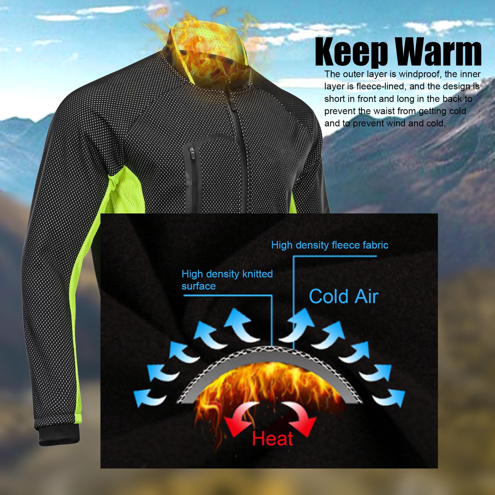 Winter Fleece Herren Radsportanzüge Jacke Hose 2-teilig Fahrradtrikot Hosen Reiten Radfahren Regenmantel Set Sport Laufmantel Wasserdichte Winddichte Kleidung