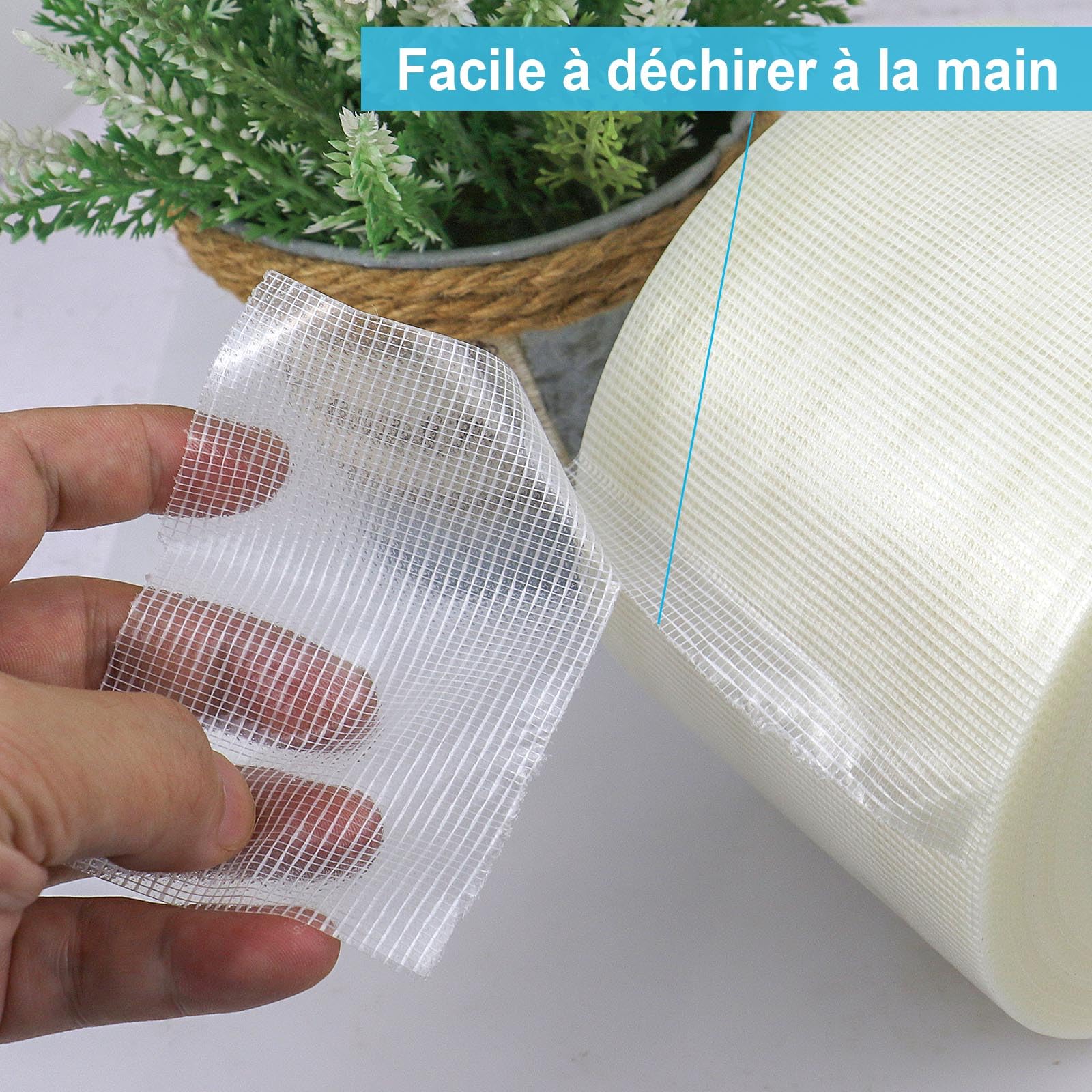 BOMEI Pack Clear Heavy Duty Duct - Cinta adhesiva para reparación, fijación, sellado, resistente, impermeable, flexible, transparente cinta adhesiva rasgable a mano sin residuos (100 mm x 55 m)