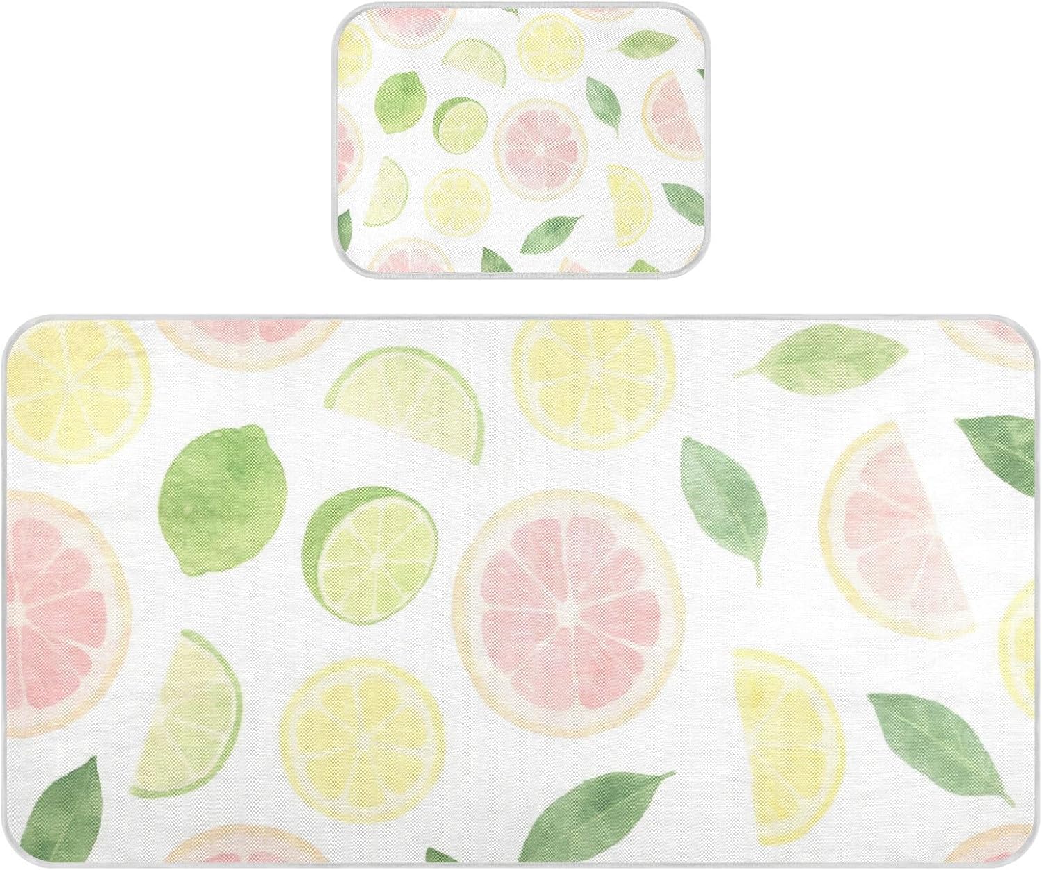 Cooling Baby Mattress Protector Crib 28" x 52" Ultra Soft Pee Pads for Baby&Toddler Pink Summer Lemon