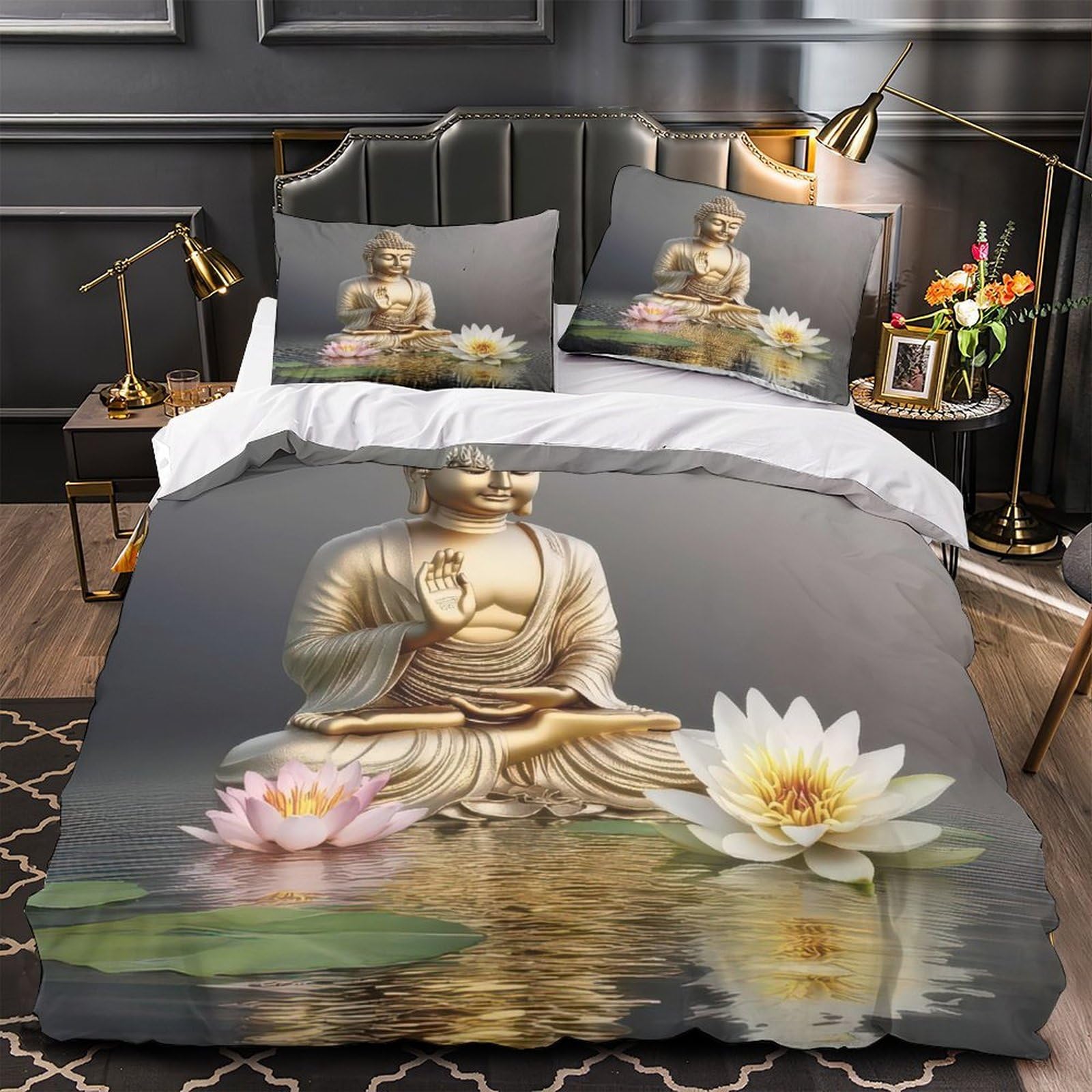 Housse de couette Bouddha pour créer une chambre zen et relaxante