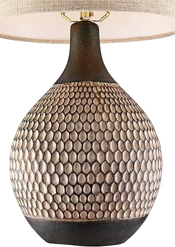 Miniatura 6 de 360 Lighting Emma - Juego de 2 lámparas de mesa decorativas pequeñas de mediados de siglo de 21 pulgadas de alto, acabado de madera marrón, pantalla