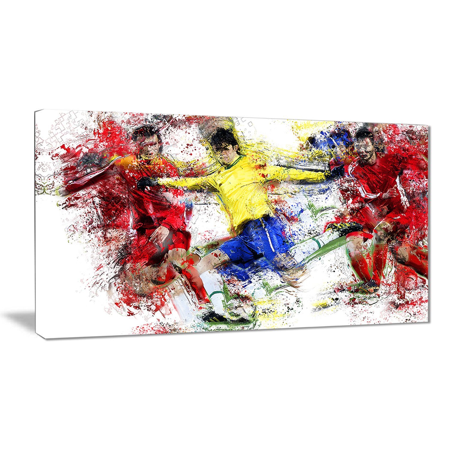 Amazon Com Digital Art Pt2531 32 16 Soccer Break Away Large Sport Canvas Art Print 32x16 Posters Prints