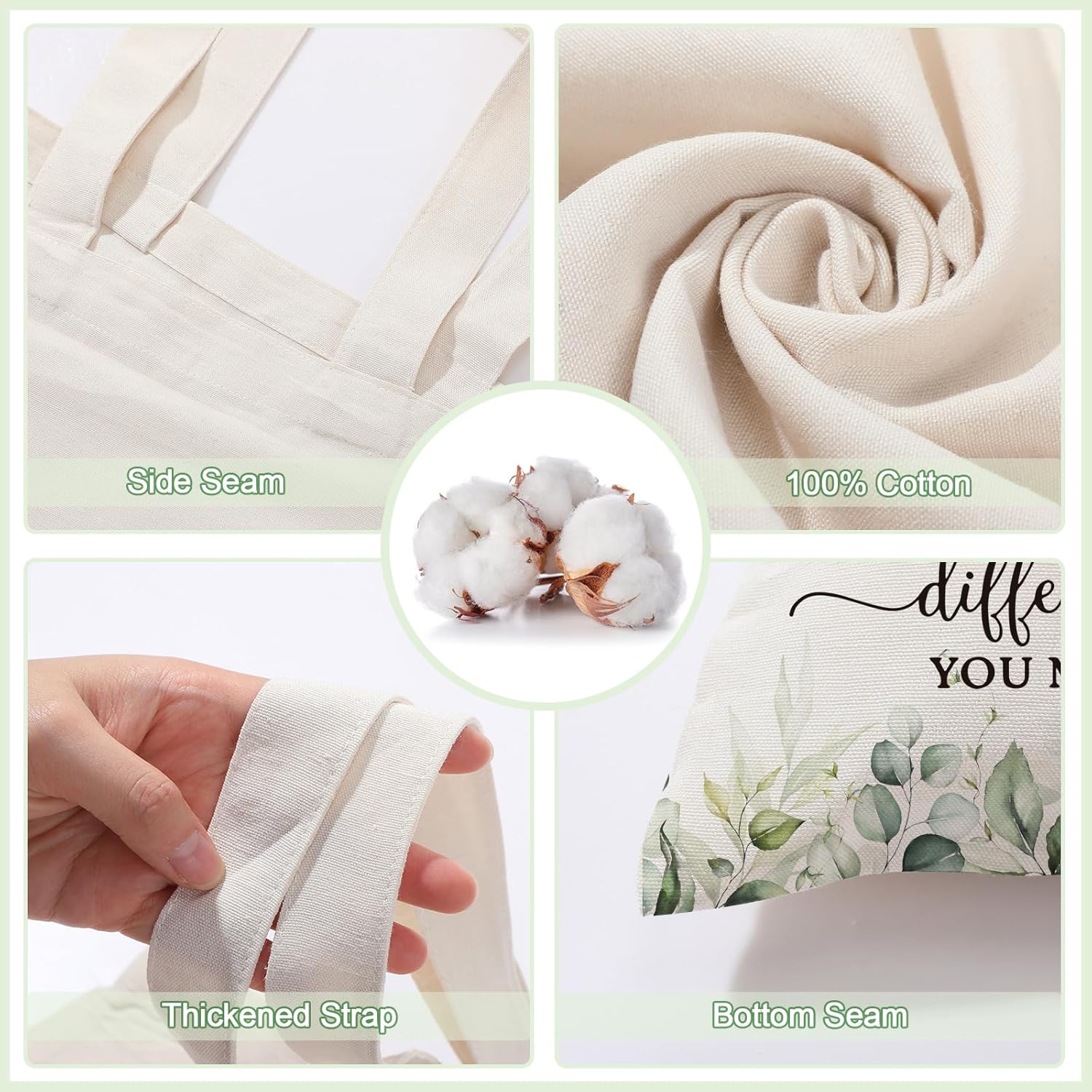 Roowest 60 Pcs Employee Appreciation Gift Totes Bulk Inspirational Canvas Bags Reusable Cotton Bag(May You Be Proud) - Image 4