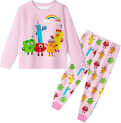 Miniatura 1 de Didadi Conjunto de camisas y pantalones largos para niños disfraz de dibujos animados para el hogar ropa de juego diaria uso casual durante 2-12 años