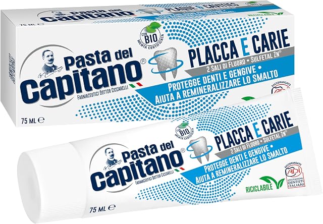 Pasta kapitana Pasta do zębów Płytka nazębna i próchnica, 75ml