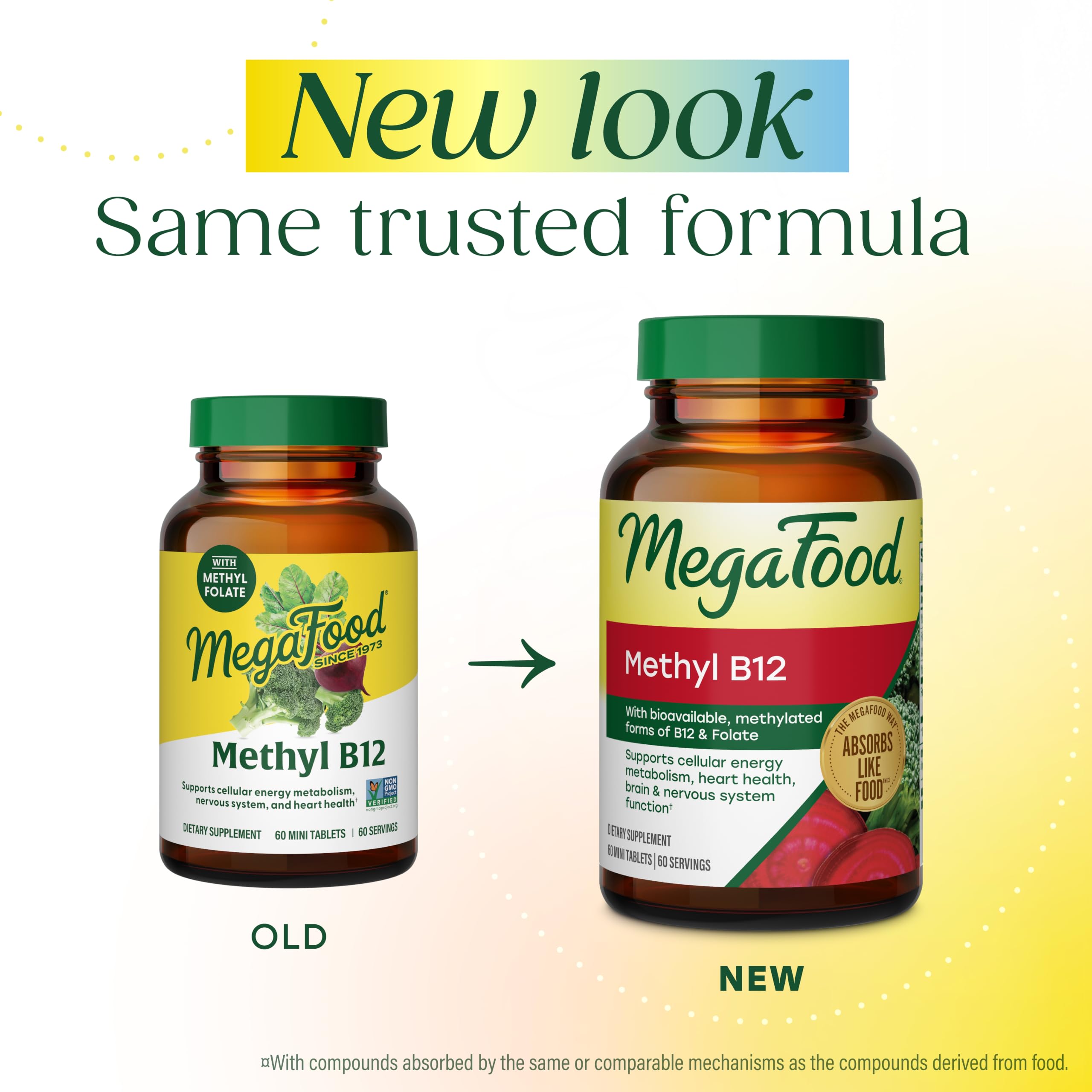 MegaFood Methyl B12, Cellular Energy Metabolism Support, 60 Mini Tablets — Amazon image 2