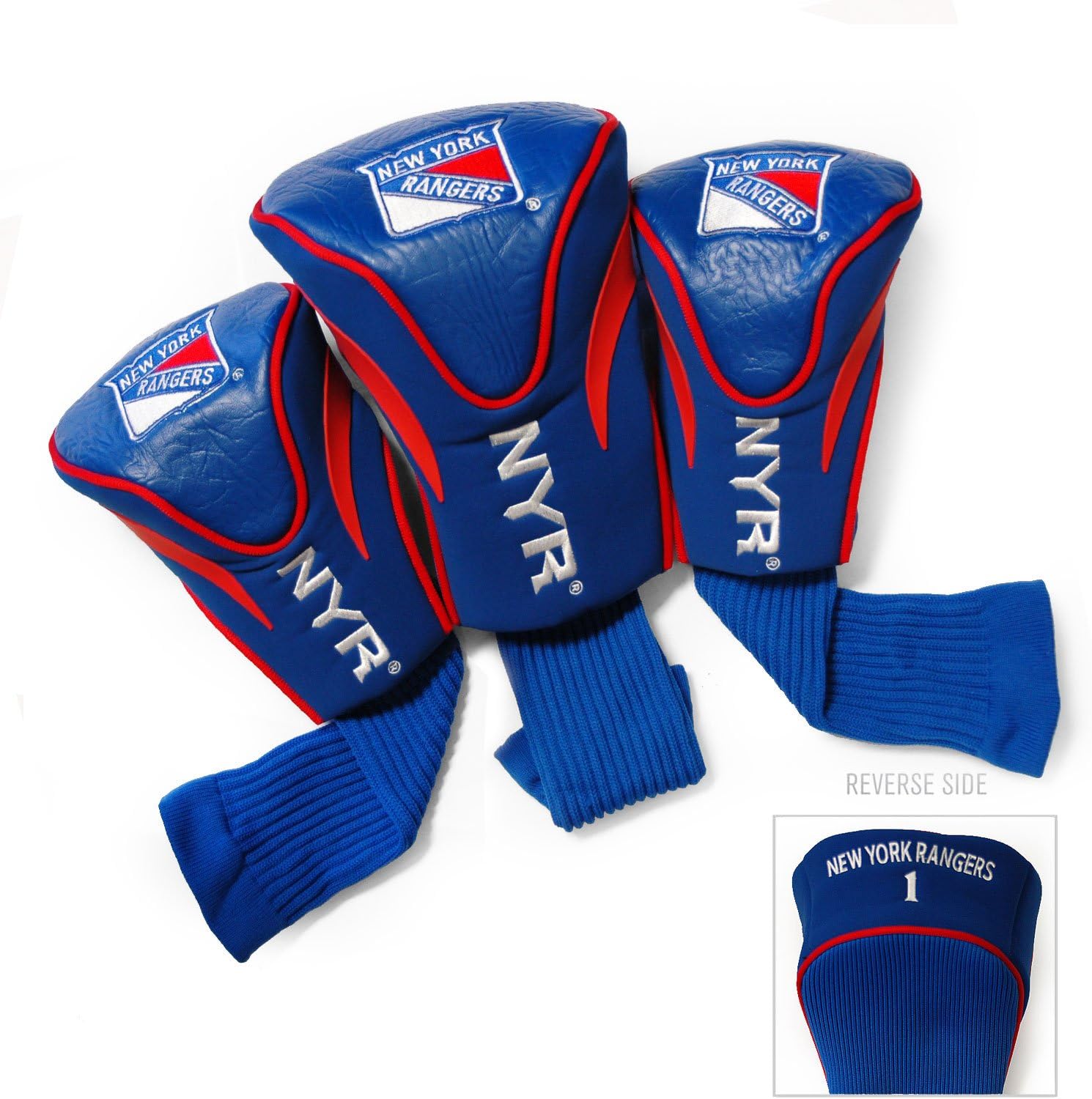 NHL Numbered 1, 3, & X, Fits Oversized Drivers, Utility, Rescue & Fairway Clubs, Velour lined for Extra Club Protection