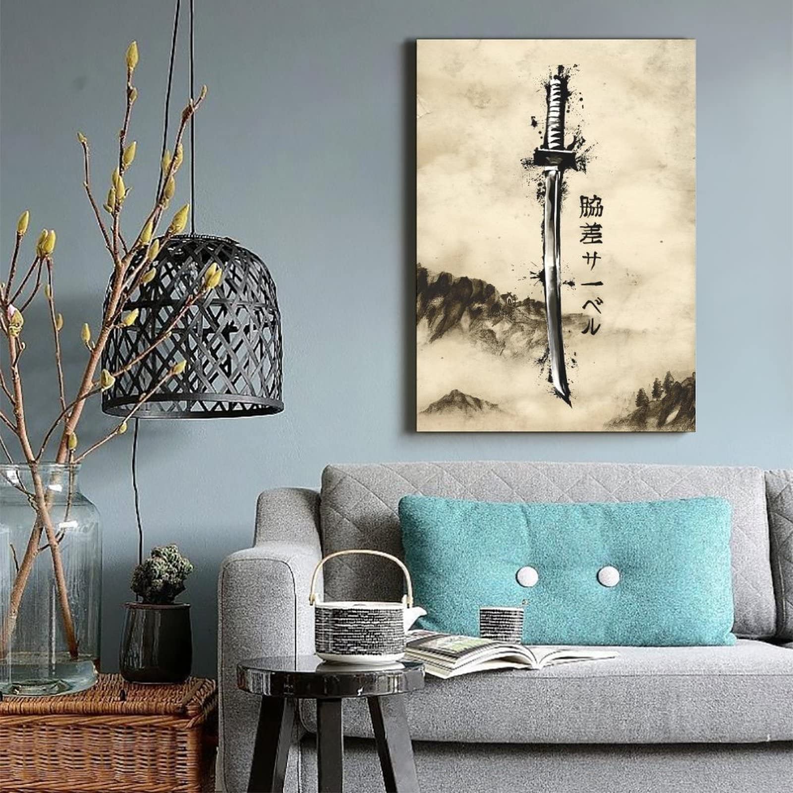 Porta Spada Da Parete Per Katana - Espositore In Legno Con Velluto Rosso E Decorazione Drago Cinese (Fino A 6 Strati)
