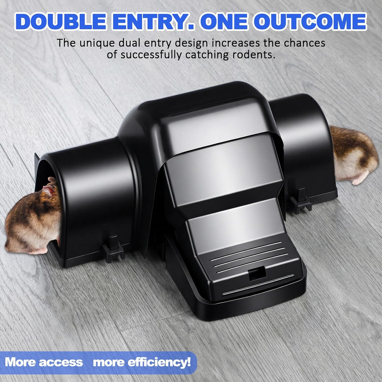 Qualirey 8 Pcs Rat Traps Extra Large Dual Entry Rat and Chipmunk Traps Covered Tunnel Snap Trap Heavy Duty for Indoor Outdoor Garden Basement Yard Rats Mice Chipmunks Set Up and Reusable