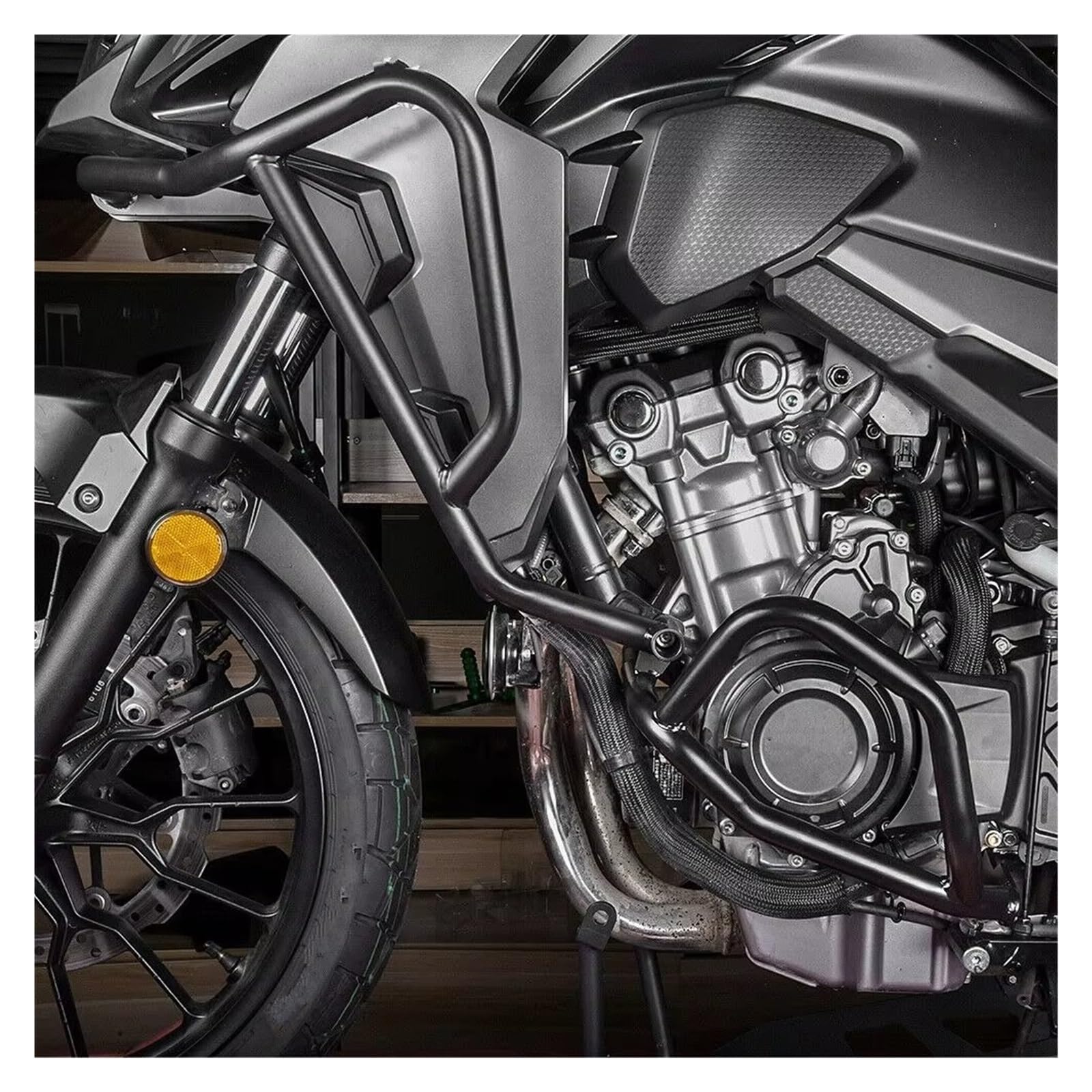 Paramotore Tubolare Per CB500X 2020 2021 2022 2024 2023 Barra Protezione Motore Protezione Paraurti Telaio Carenatura Protezione Autostrada Motorcycle motore Paraurti(Upper)