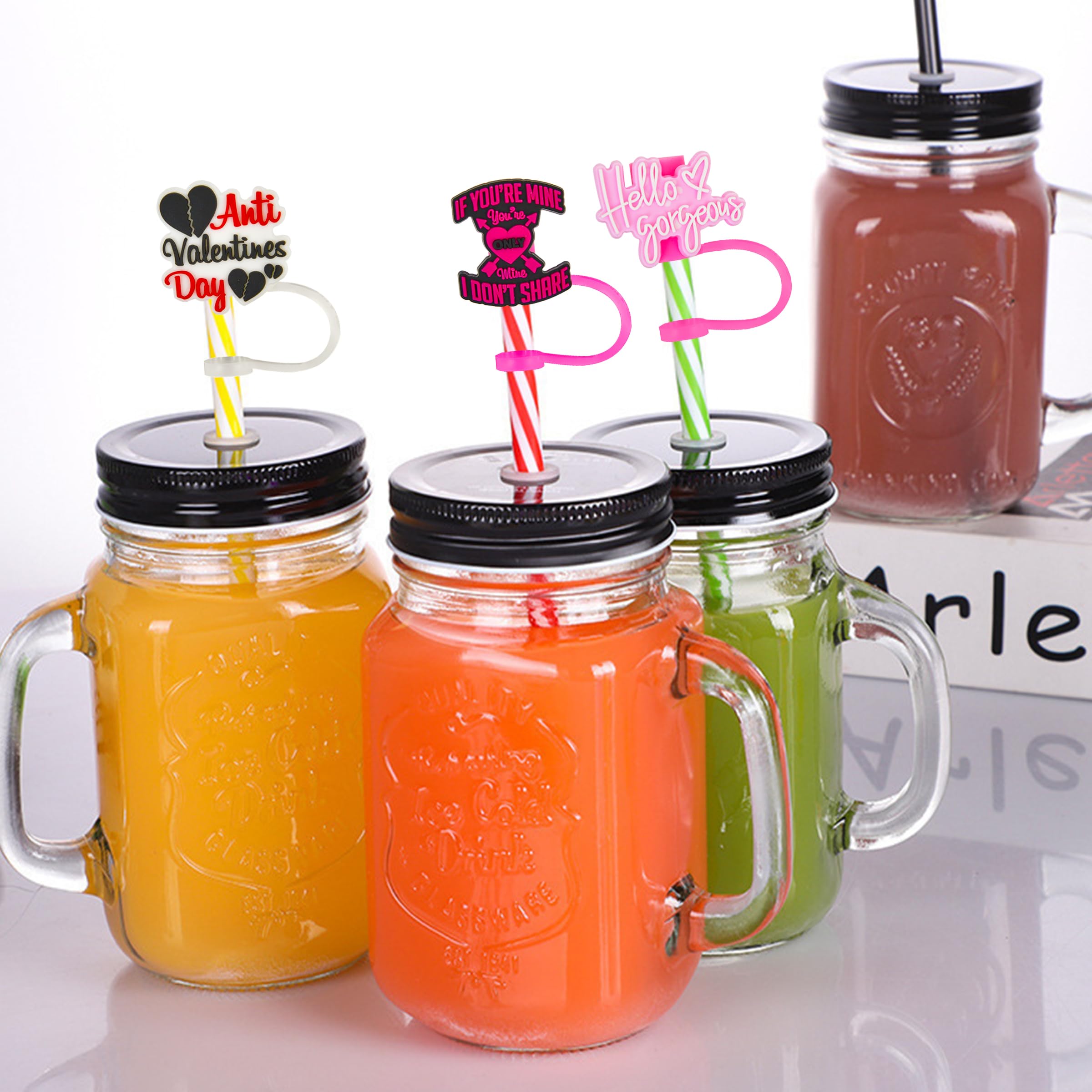 Trinkhalm-Abdeckkappe Für Stanley-Becher – Herzförmige Silikon-Spitze, Spritzwassergeschützt, Wiederverwendbar